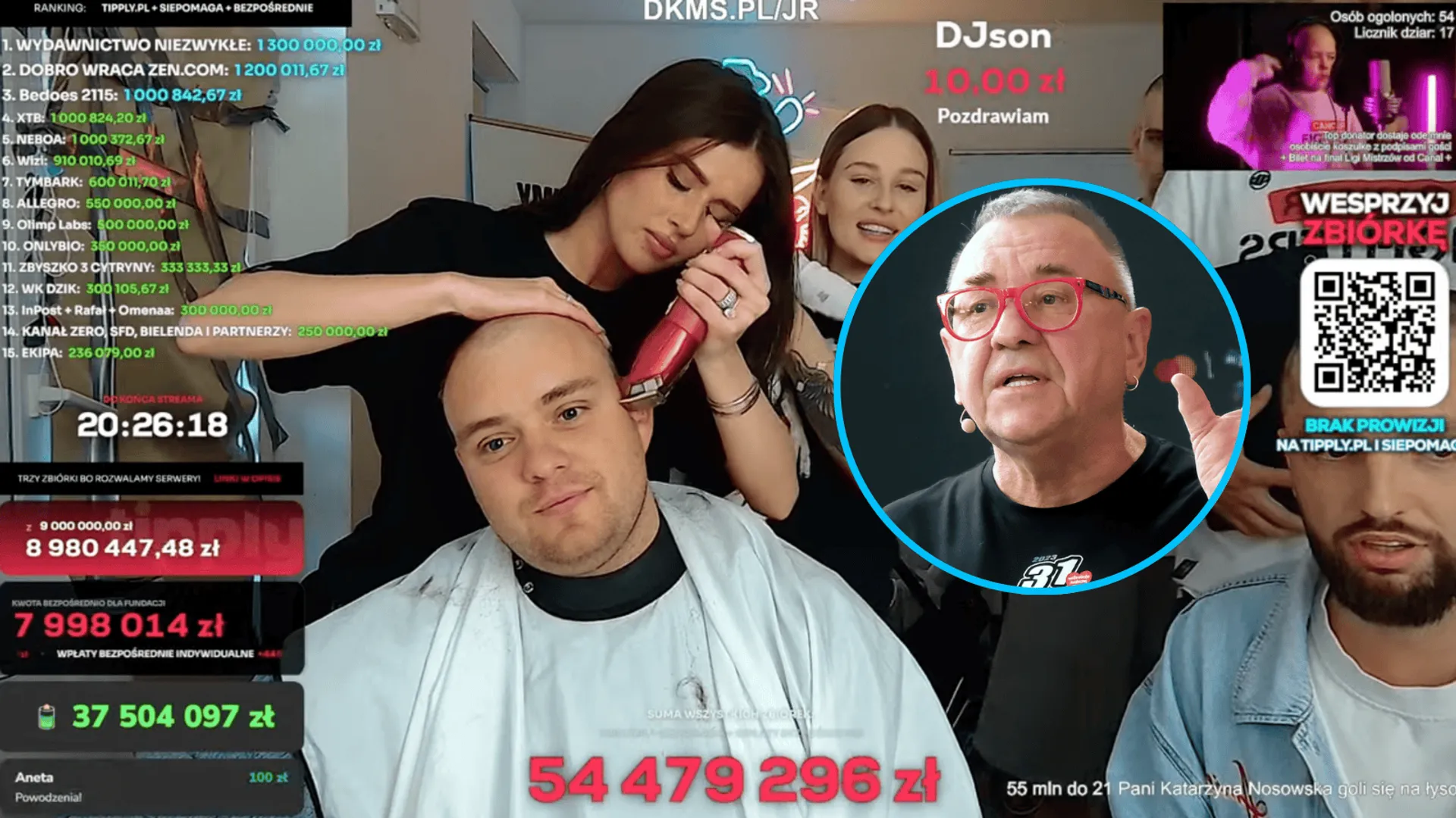 Stream Łatwogang, Jerzy Owsiak, fot. @latwogang/YouTube, KAPiF