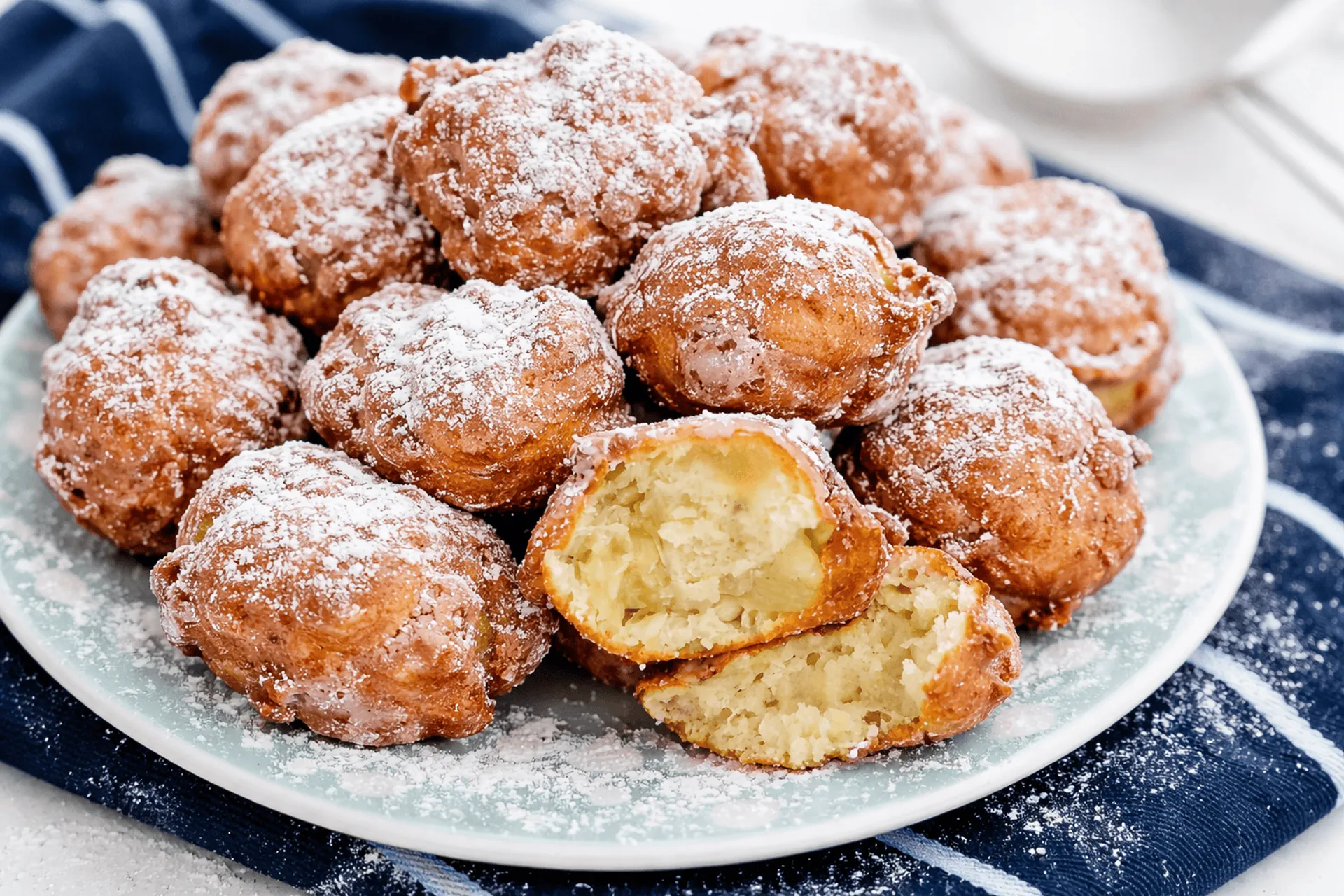 Bananowe pączki bez drożdży - puszyste pączusie z bananem