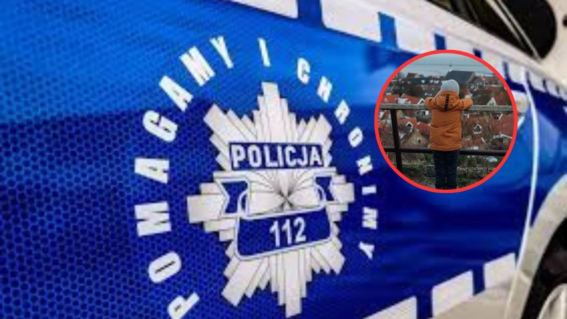 Dziewczynka stała sama przy drodze