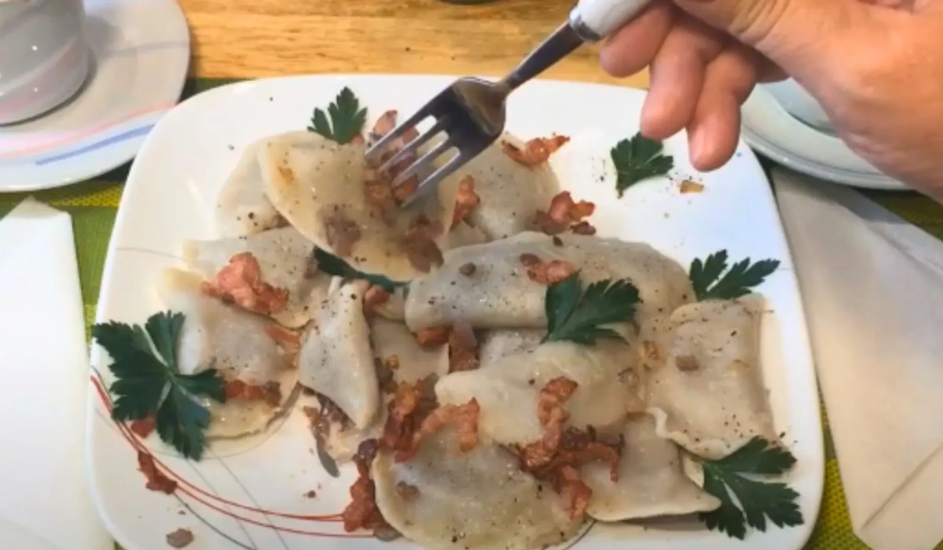 pierogi z kaszanką