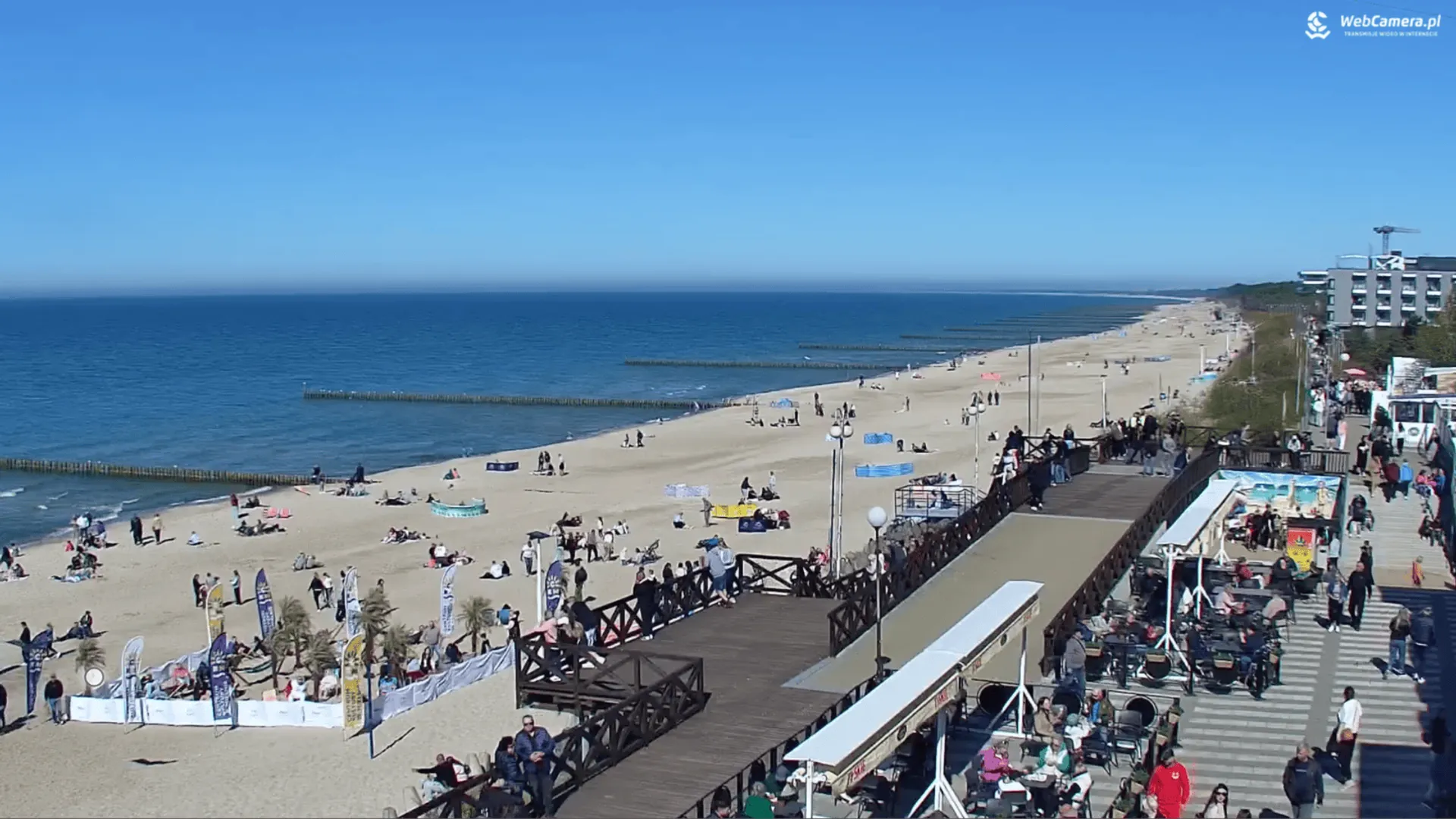 Plaża w Mielnie, fot. webcamera.pl