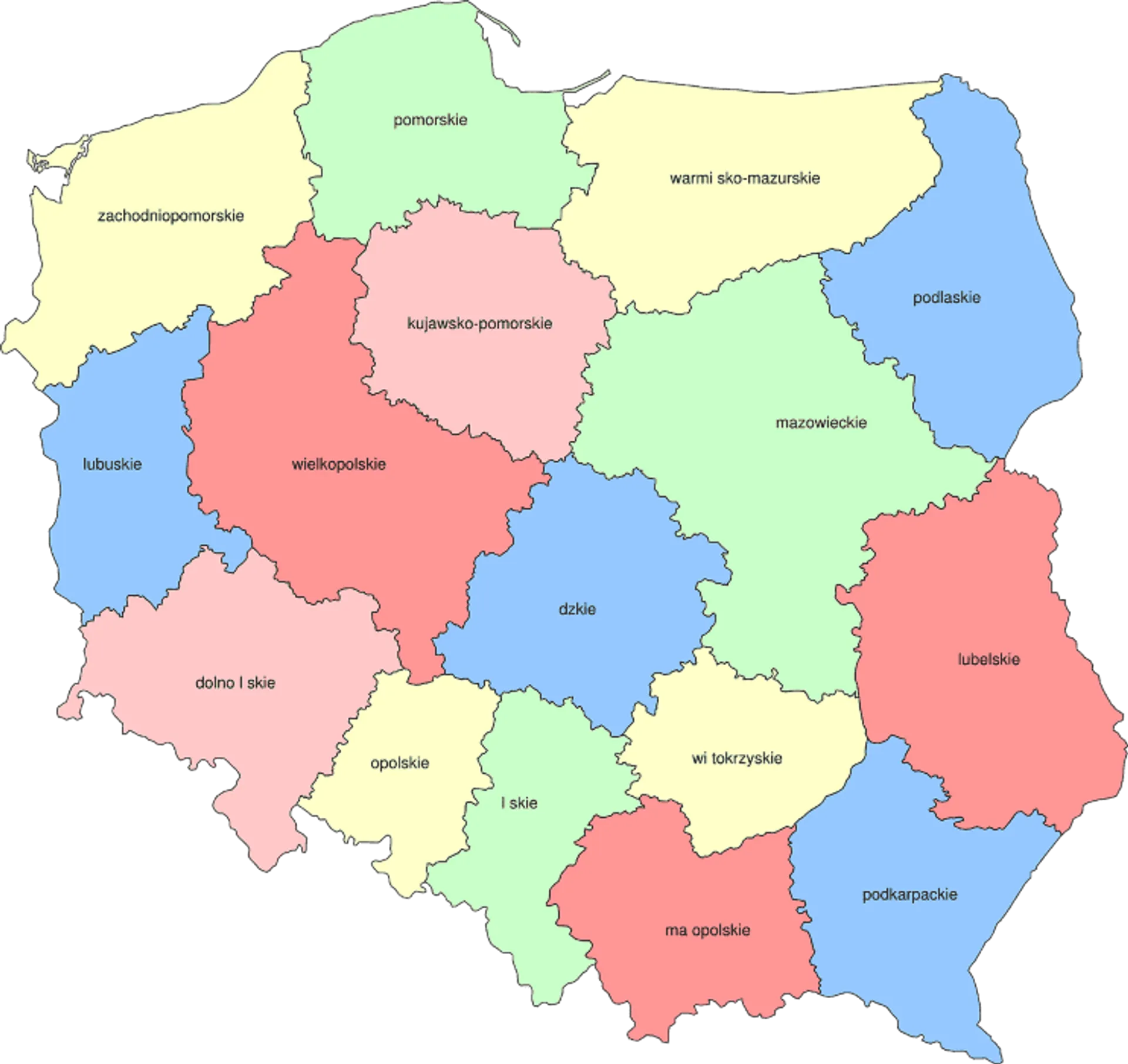 polska mapa