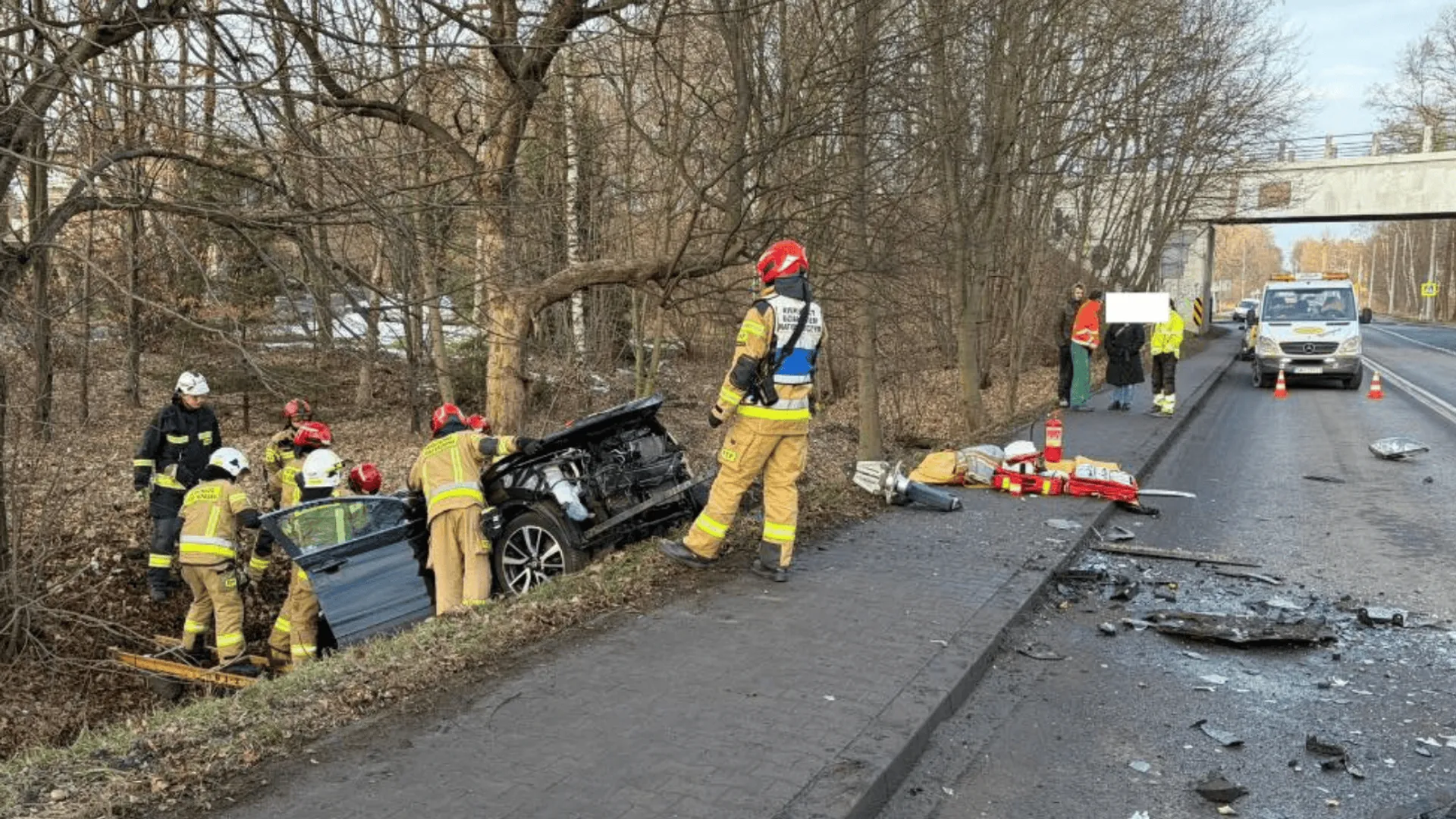 Wypadek w Wodzisławiu Śląskim, fot. Policja Wodzisław Śląski/Facebook