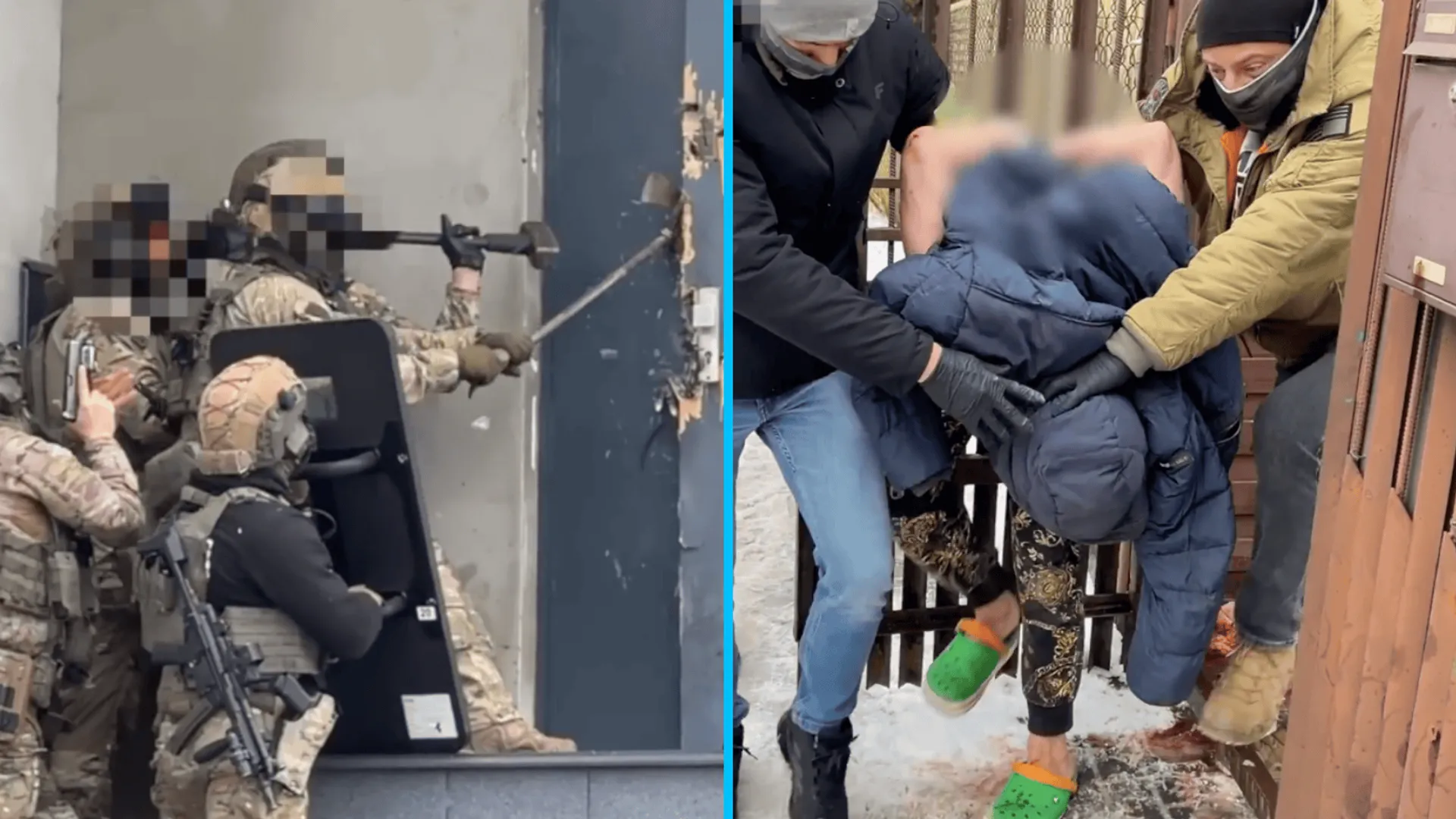 Zatrzymanie zabójcy w Warszawie, fot. Policja Warszawa/YouTube