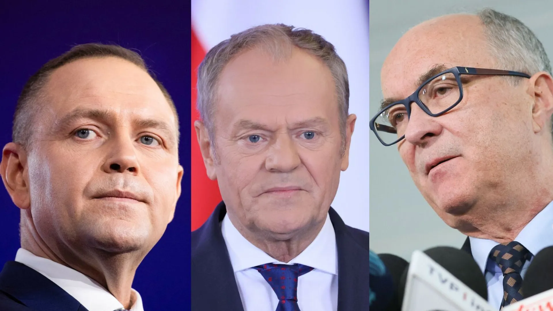 Nawrocki, Tusk, Czarzasty 