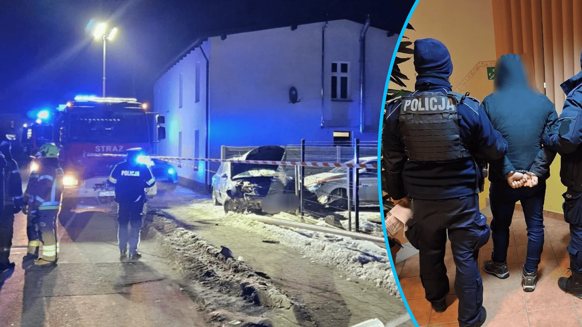 Groźne zdarzenie drogowe w Czersku, fot. Komenda Powiatowa Policji w Chojnicach/Facebook