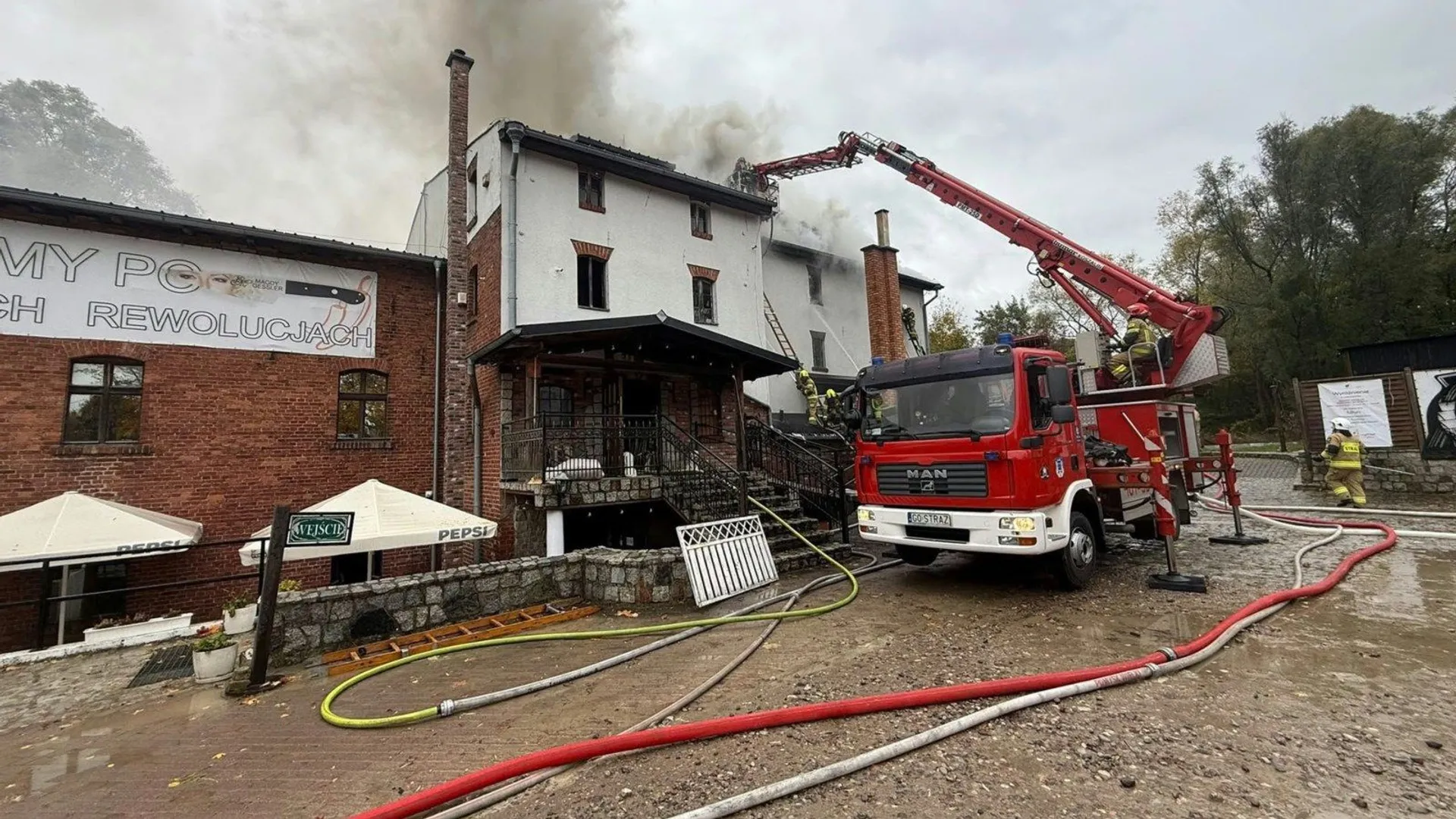 pożar restauracji