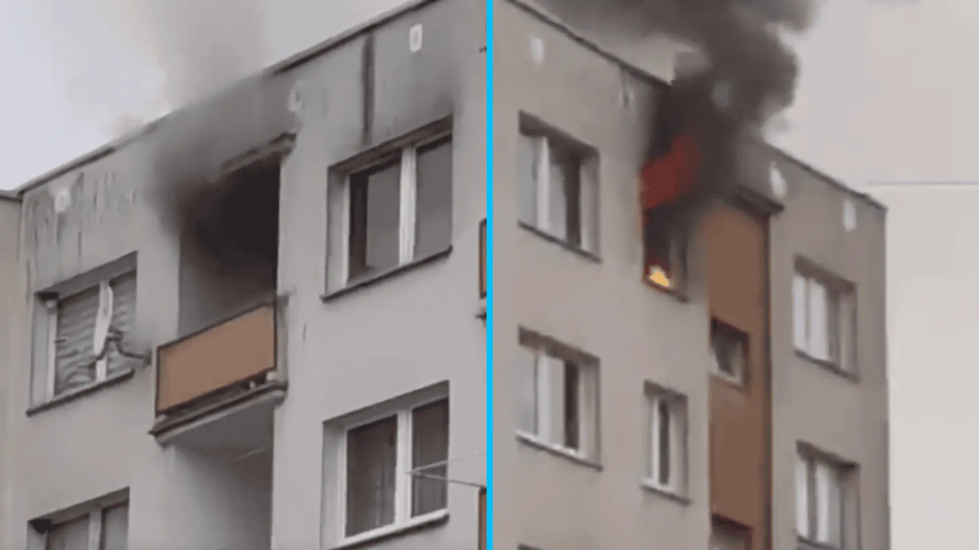 Pożar w Dębnie, fot. Policja Zachodniopomorska/Facebook