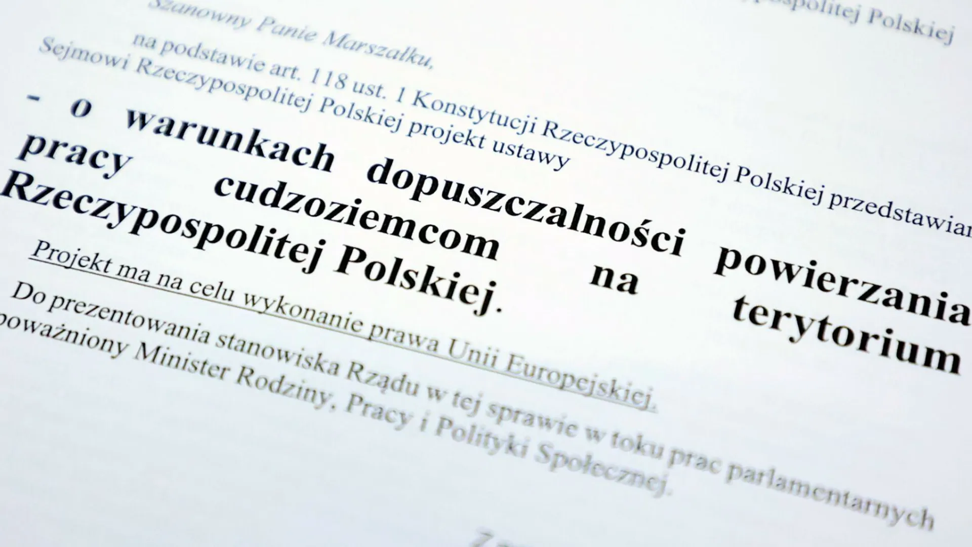 praca cudzoziemcy zmiana