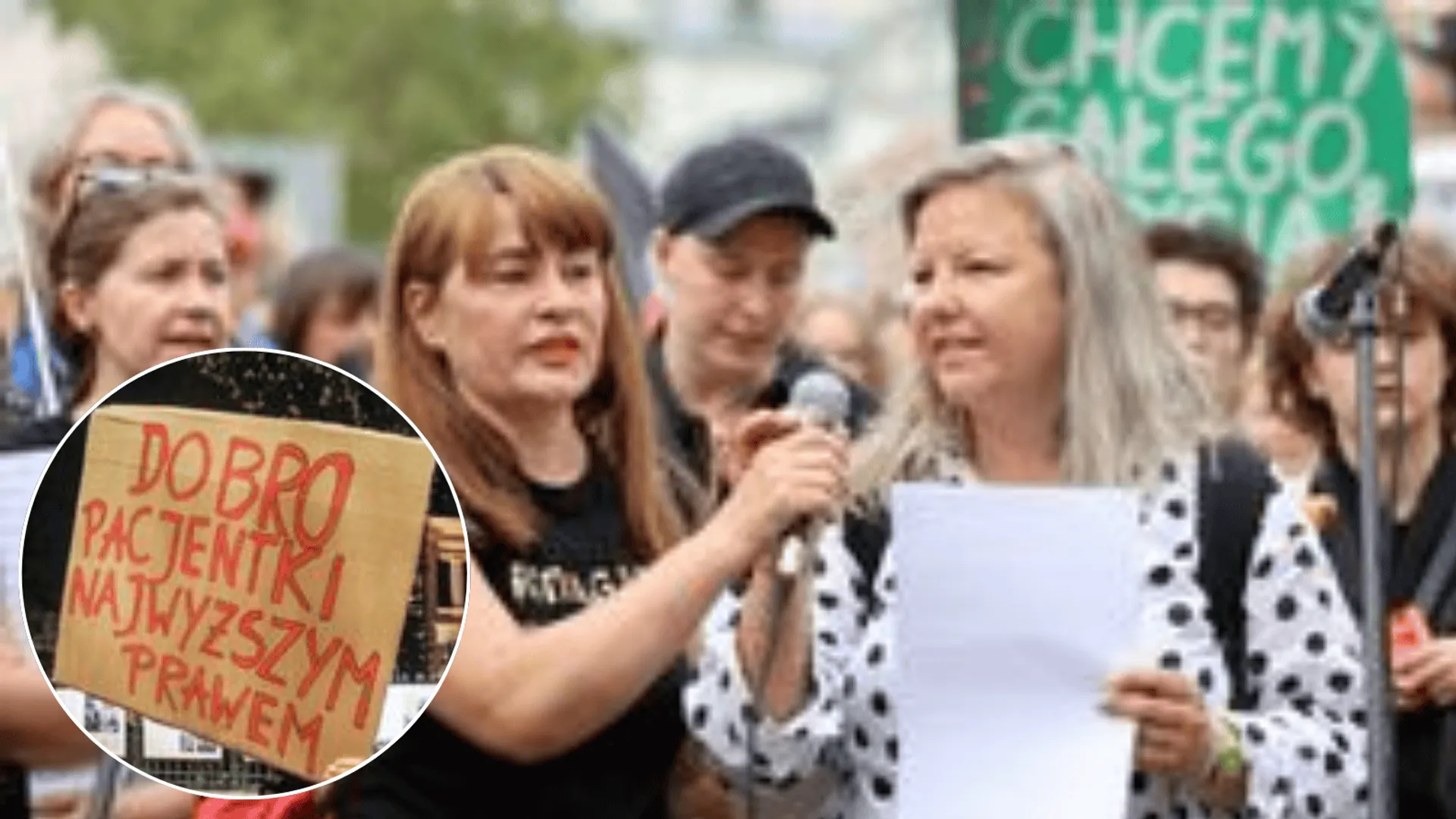 Spięte strony barykady przed szpitalem. Na Zaspie protest i kontrprotest