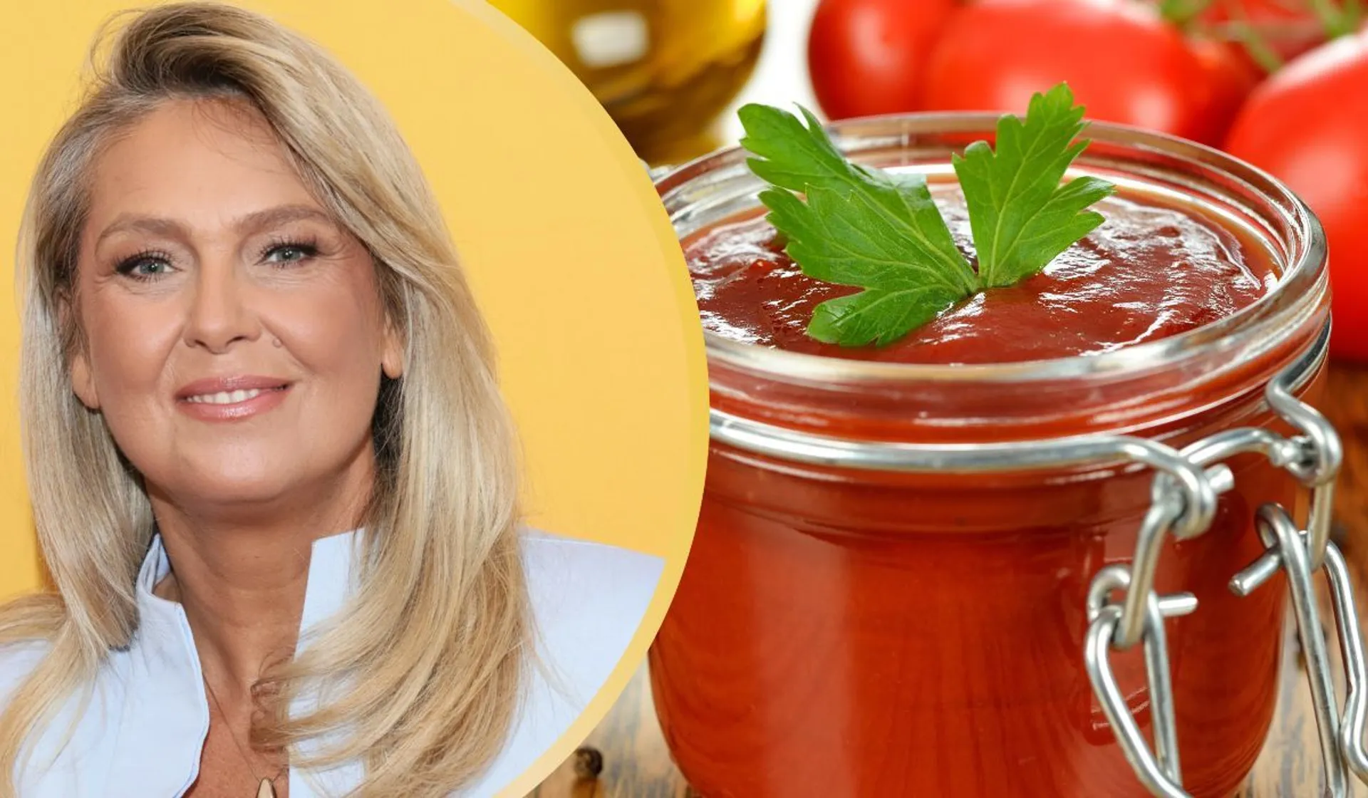 Ewa Wachowicz i przecier pomidorowy