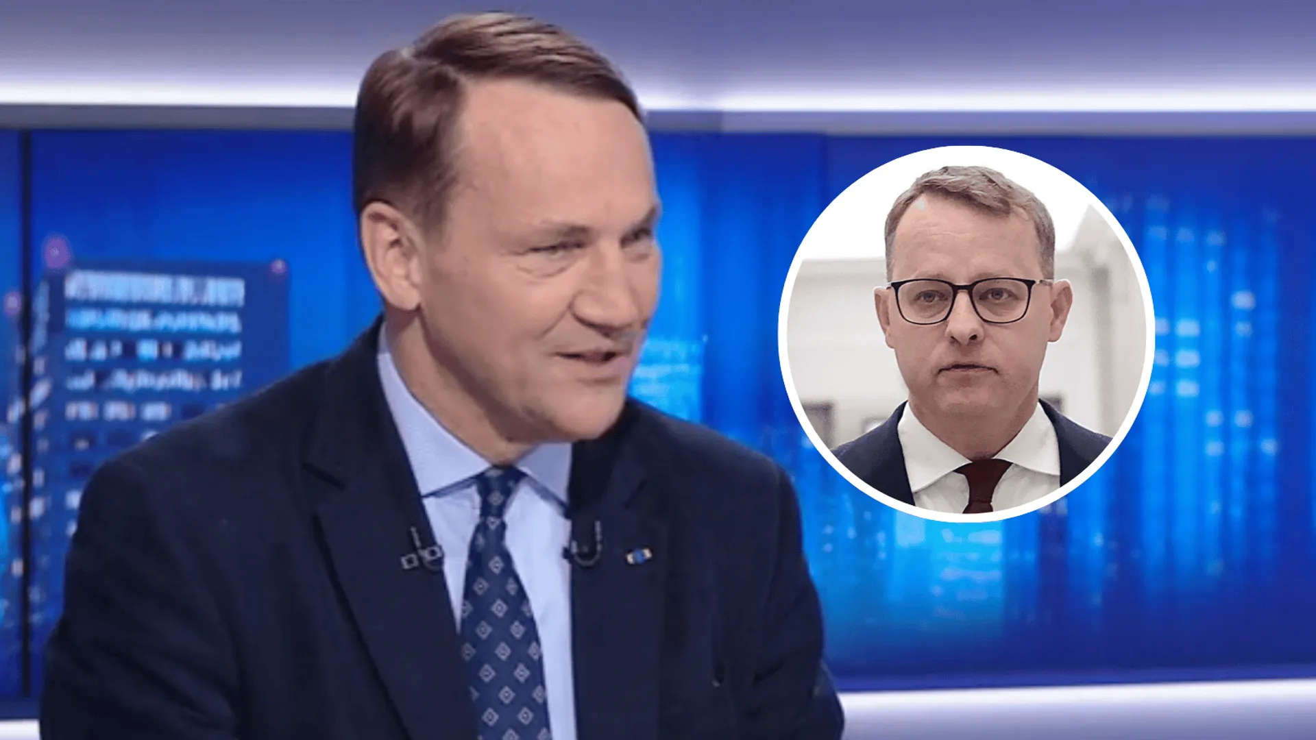 Radosław Sikorski w "Gościu Wydarzeń", Marcin Romanowski (w kółku)