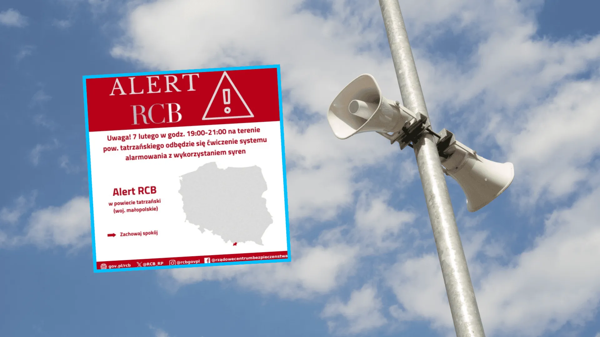 Alert RCB, fot. RCB/X, Canva