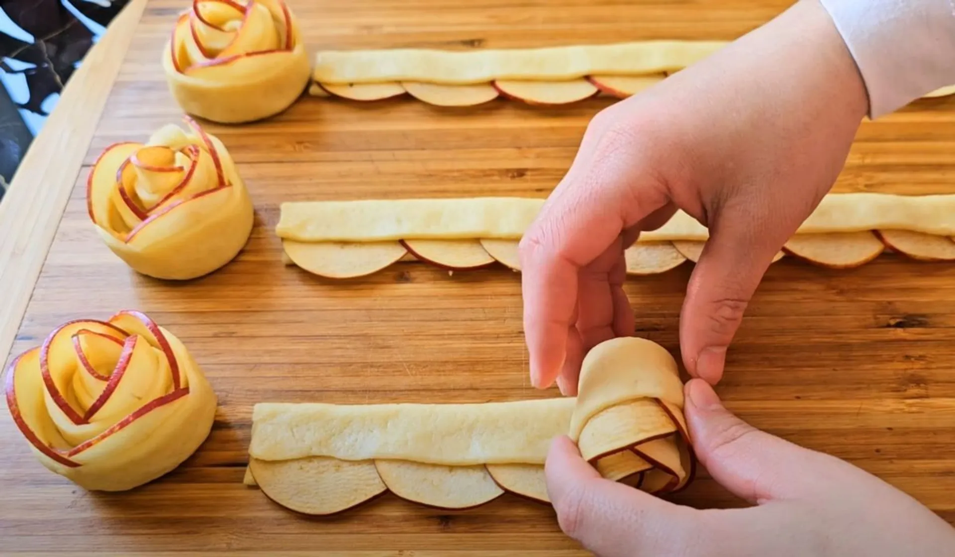 zawijanie różyczek