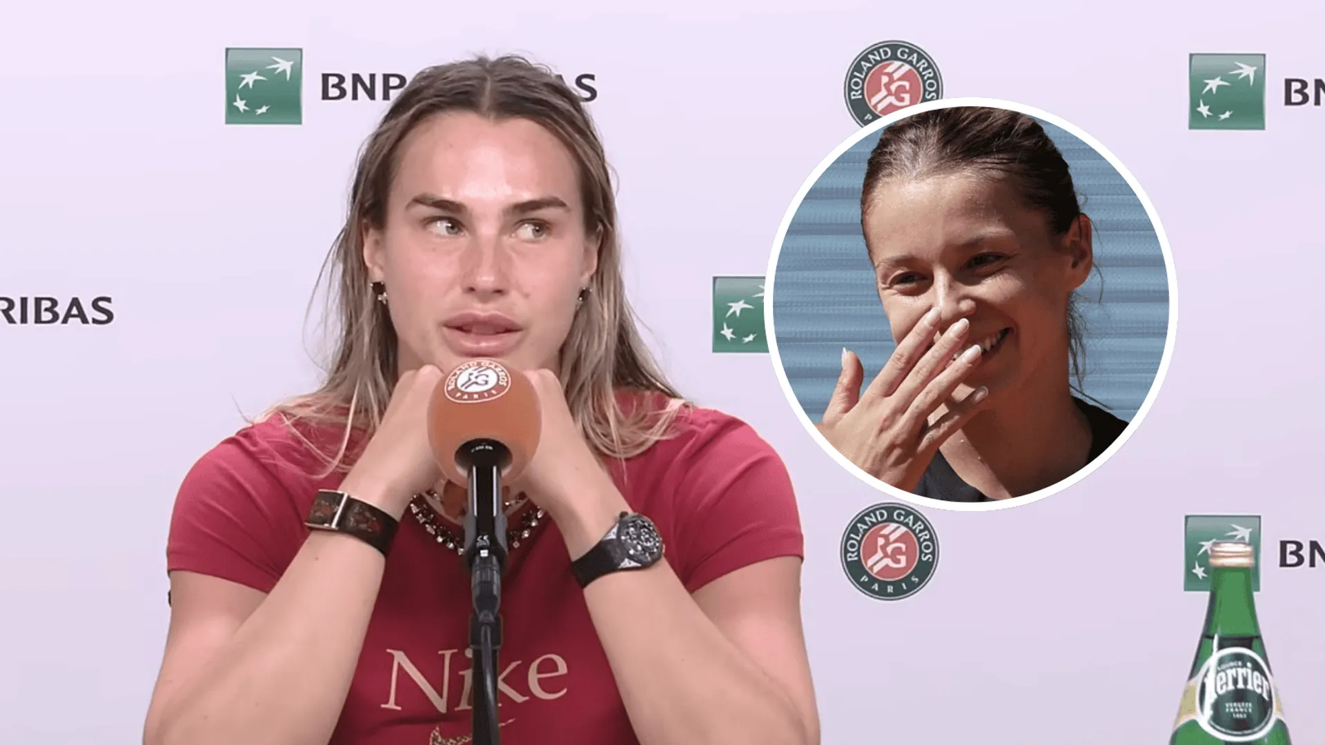 Aryna Sabalenka, Maja Chwalińska (w kółku)