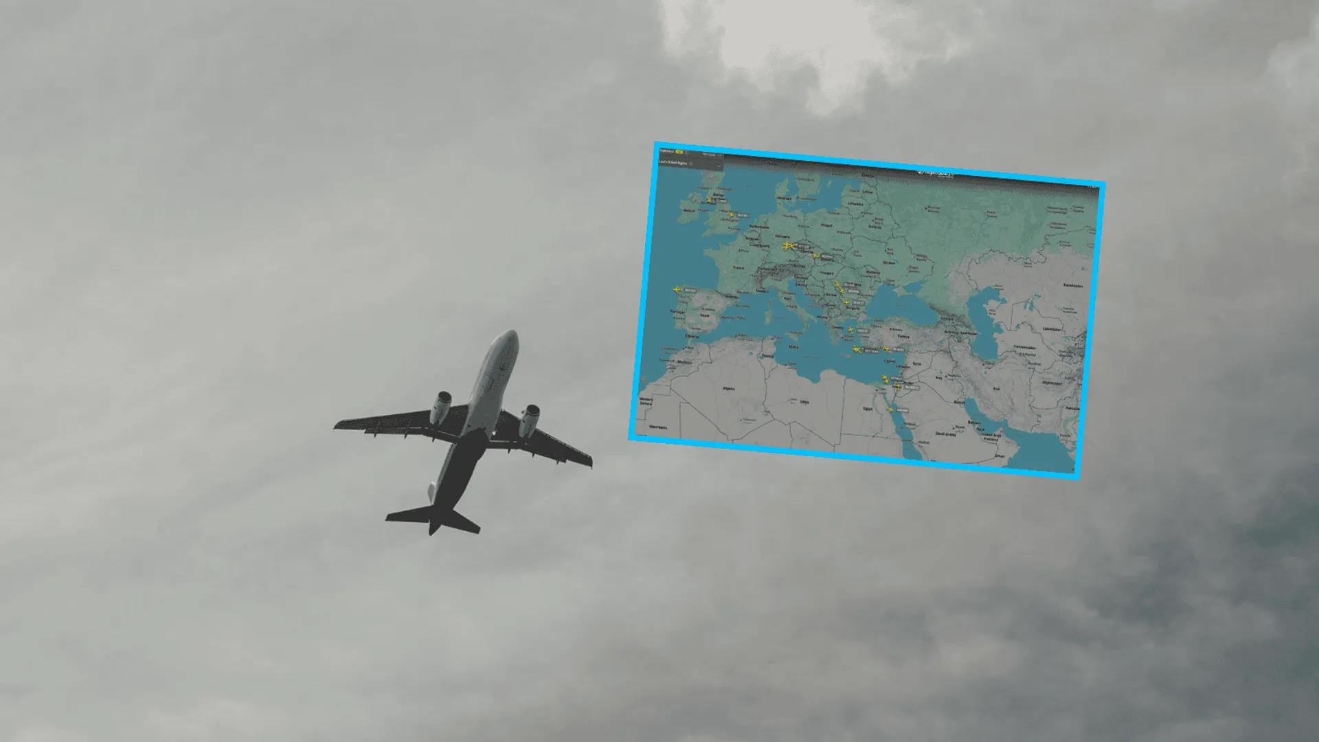 Ruchy amerykańskiego lotnictwa, fot. OSINTdefender/X, Canva