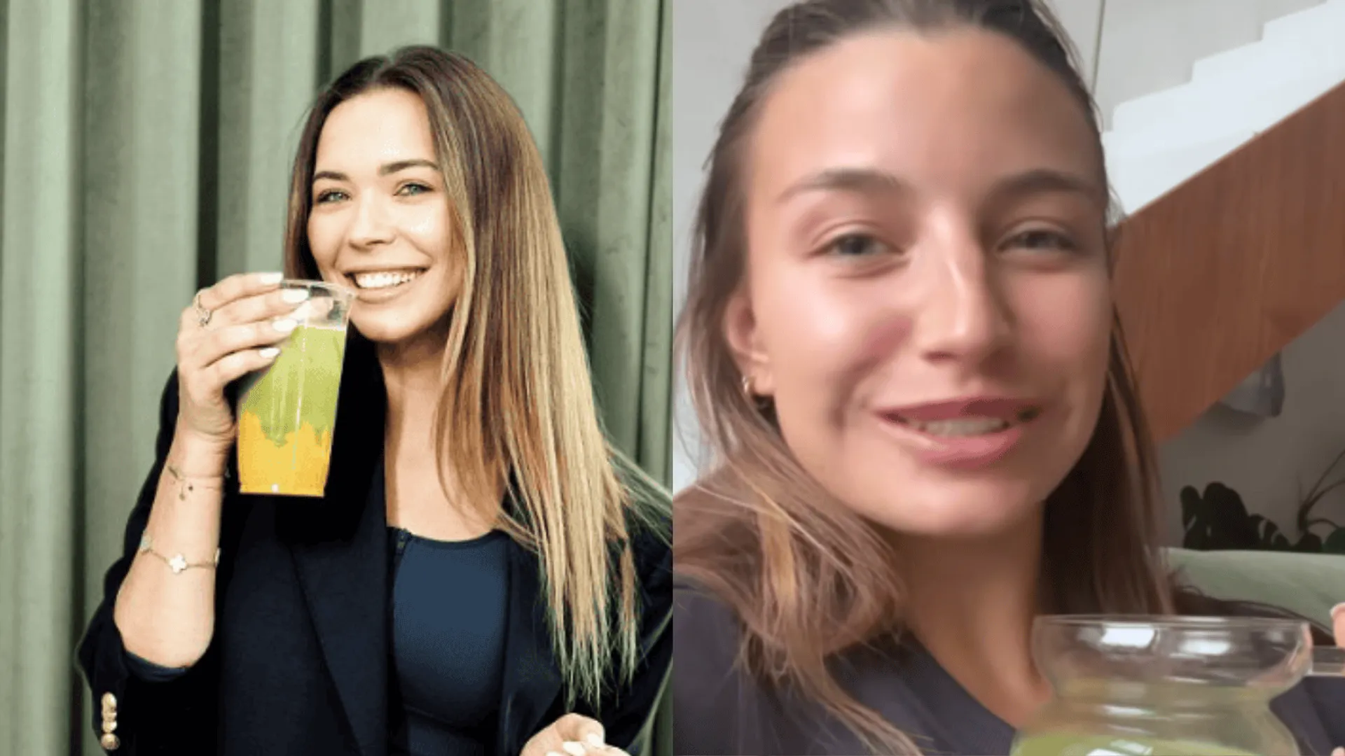 Julia Wieniawa i Sandra Kubicka piją matchę