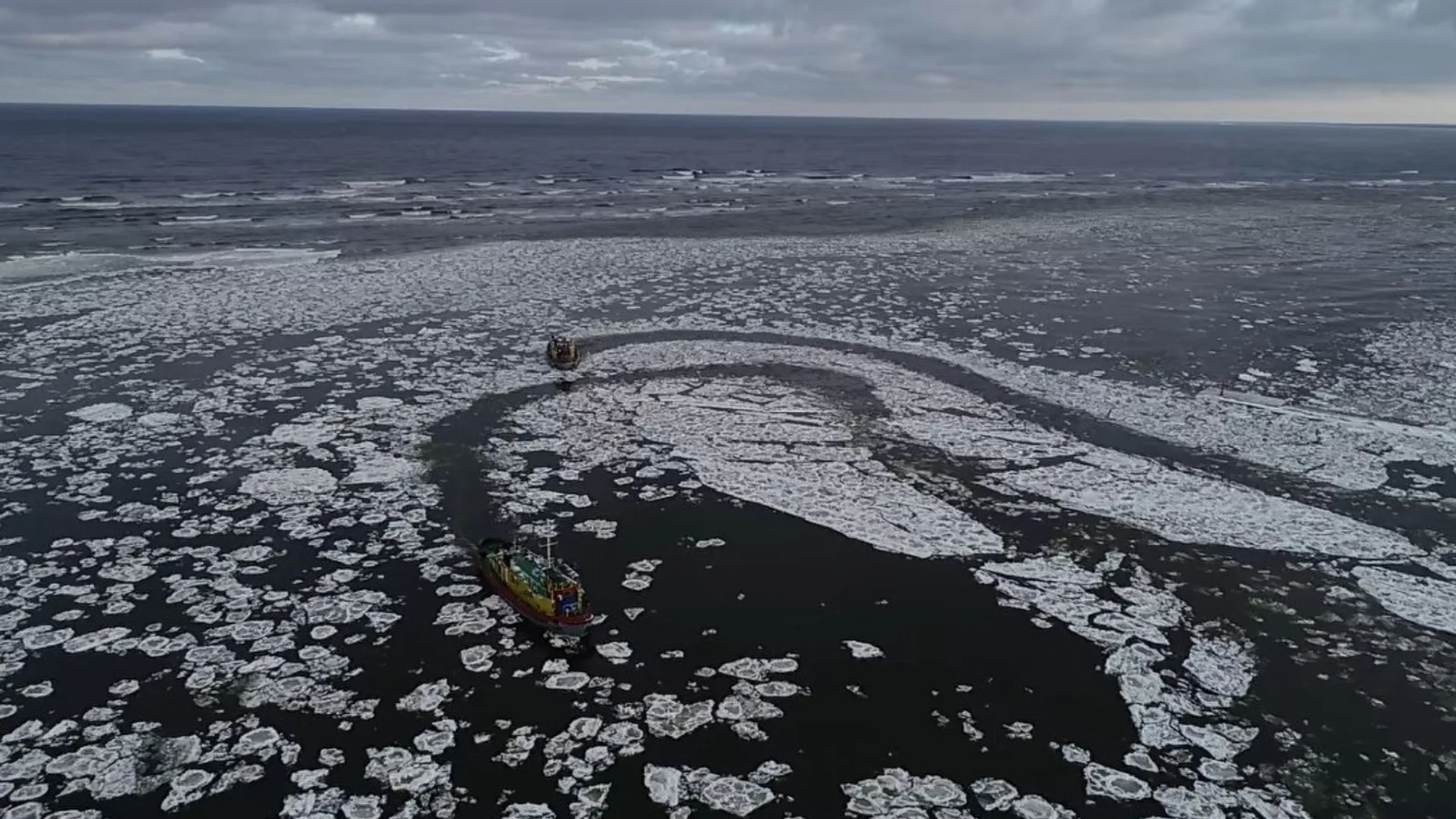 Lodołamacze na Wiśle