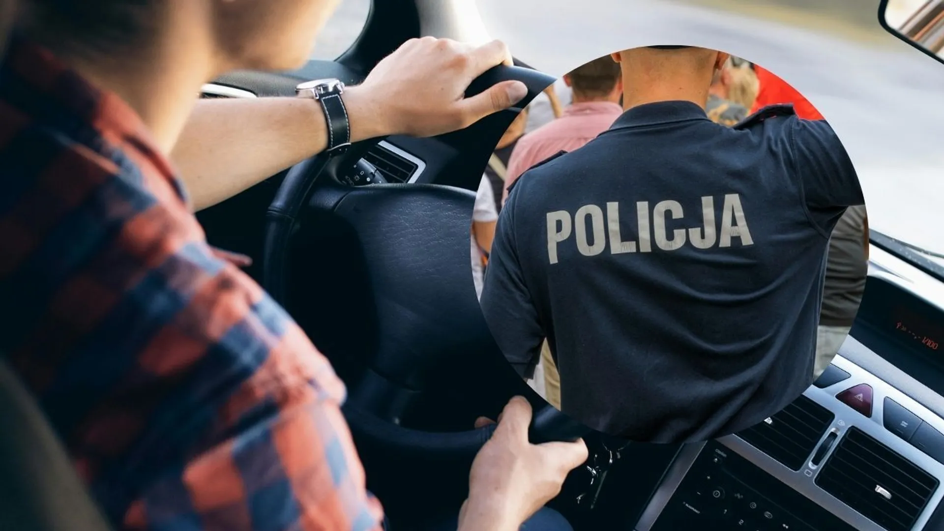 Samochód, policjant