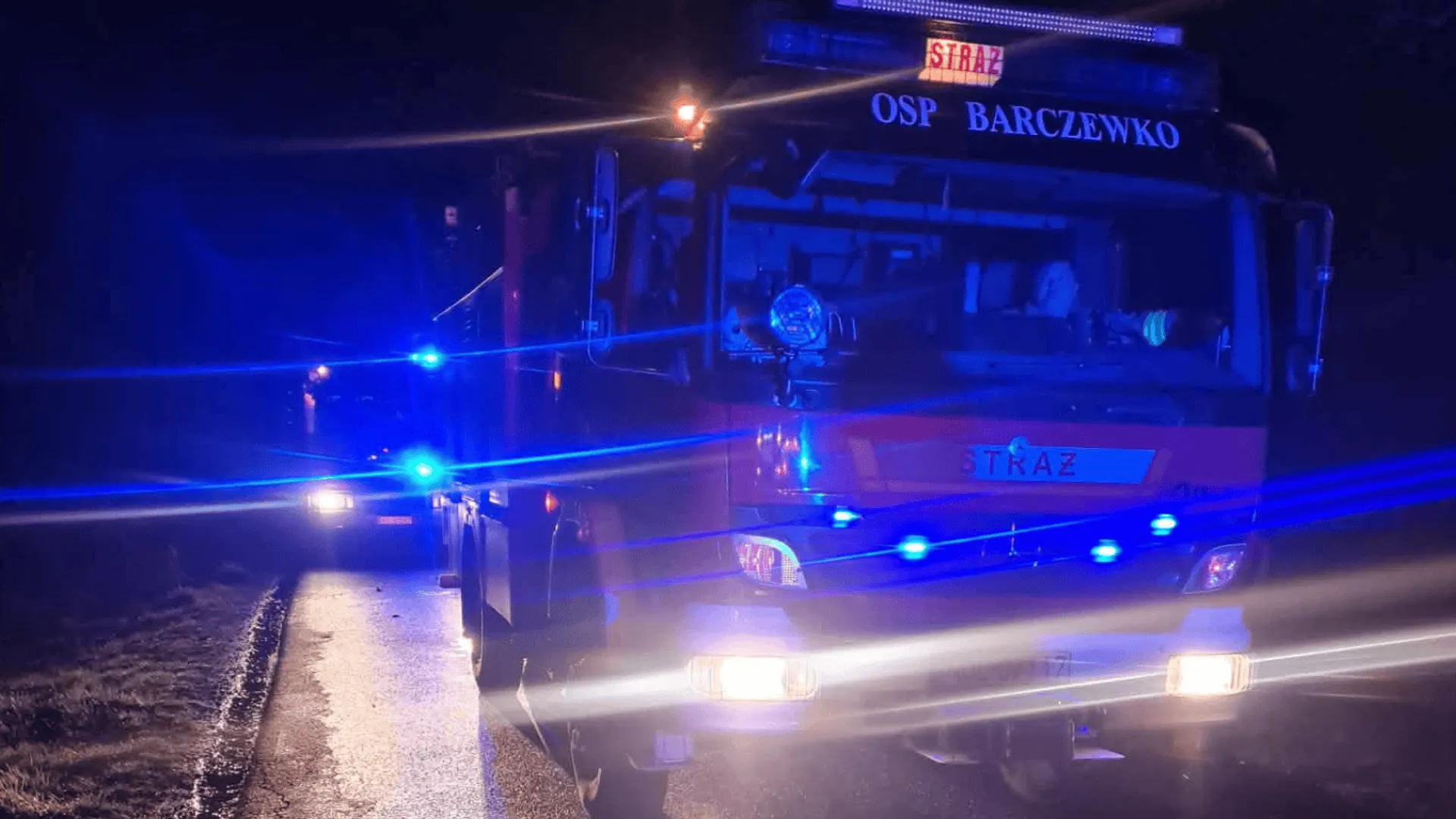 Wypadek, fot. Ochotnicza Straż Pożarna w Barczewku/Facebook