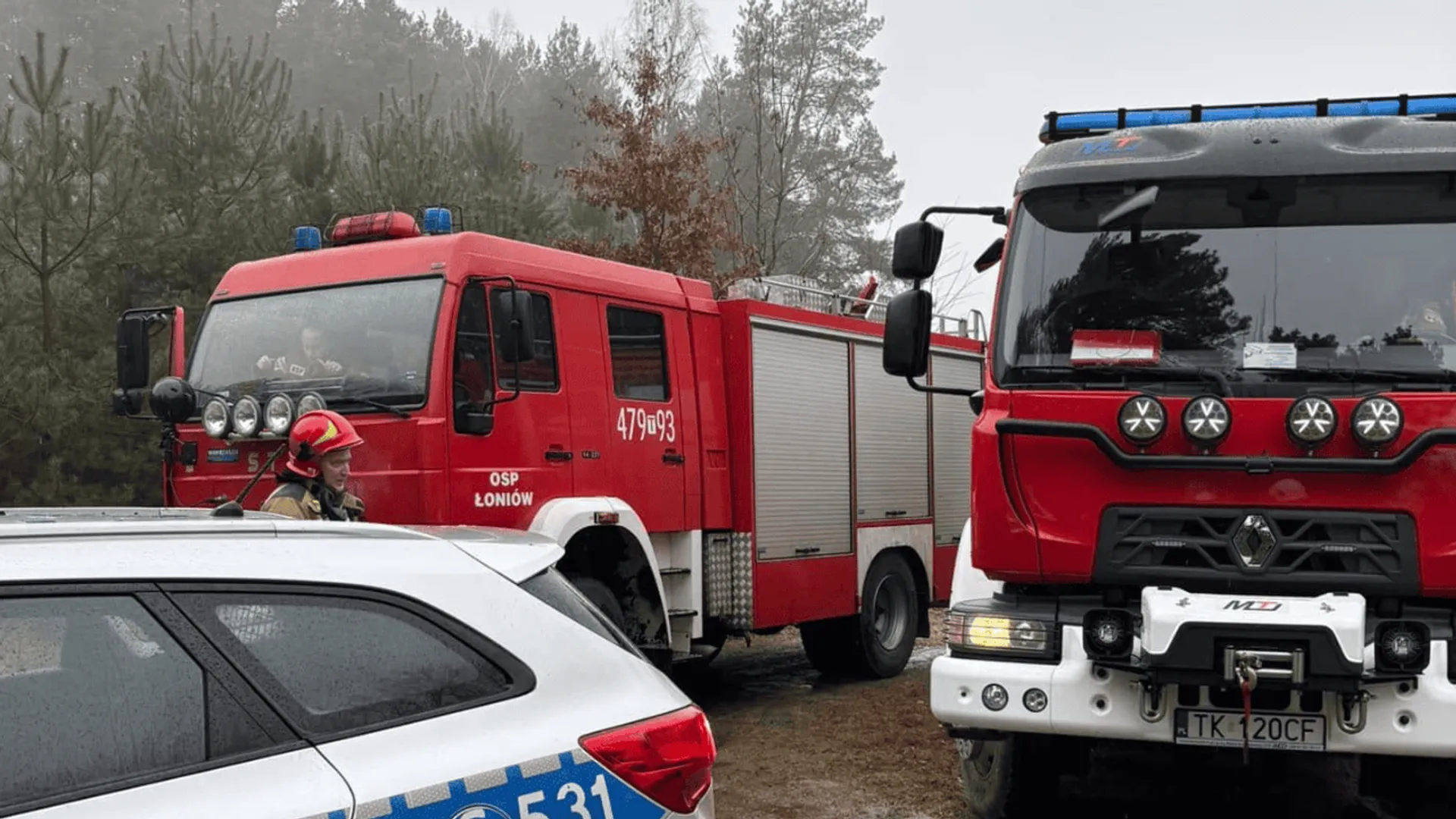 Straż pożarna, policja