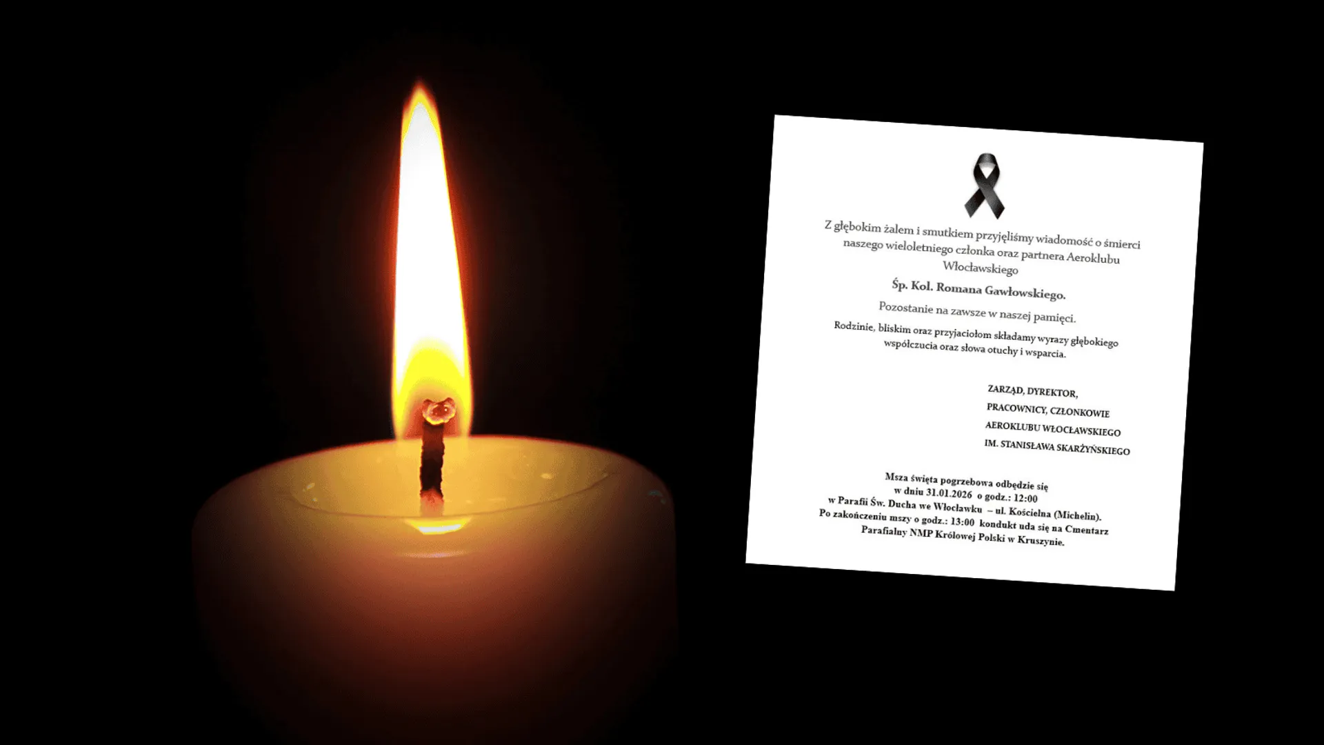 Śmierć Romana Gawłowskiego, fot. Aeroklub Włocławski im. Stanisława Skarżyńskiego/Facebook, Canva