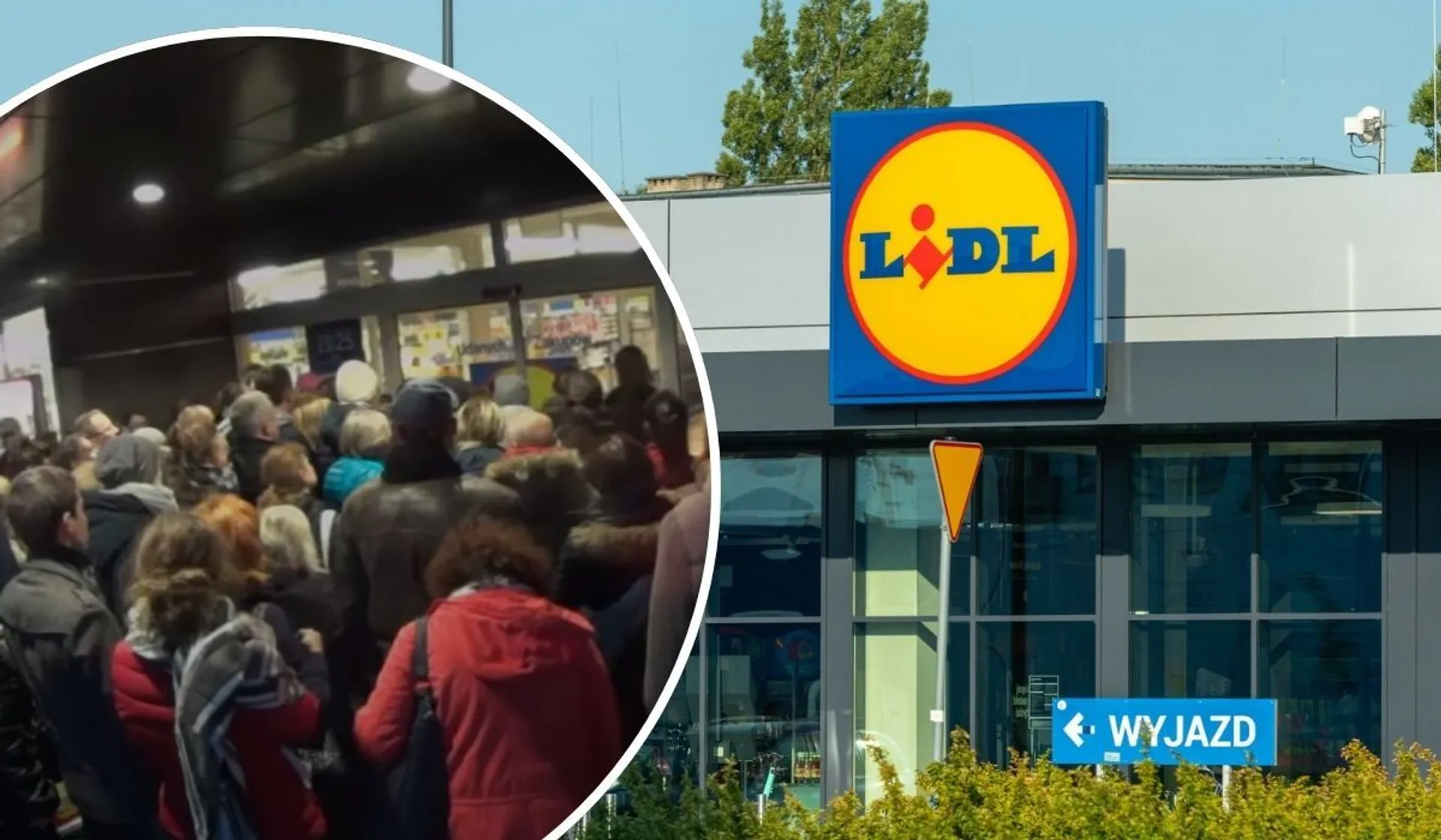 tłumy, lidl