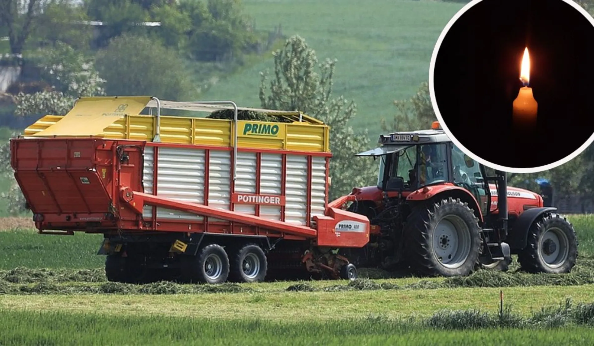 naczepa rolniczka/płomień świeczki