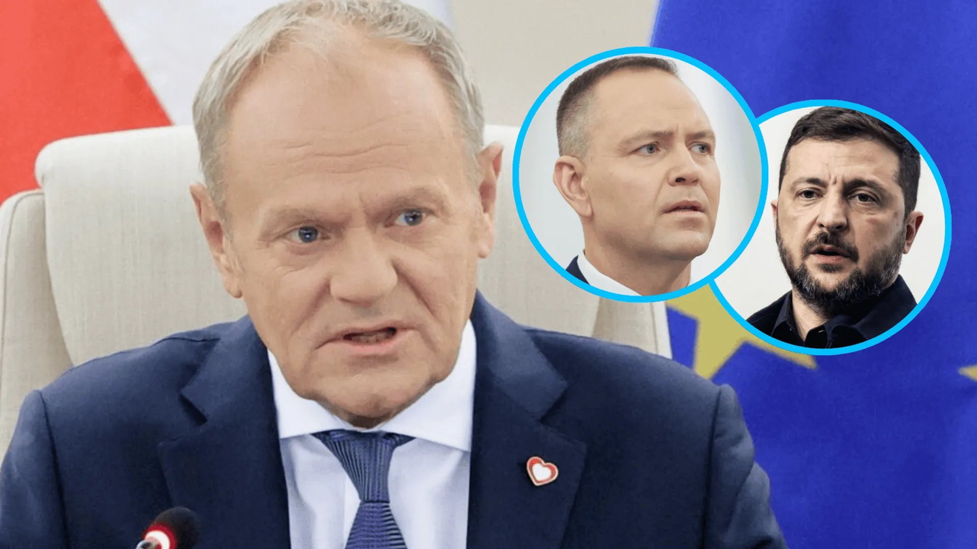 Donald Tusk, Karol Nawrocki, Wołodymyr Zełenski
