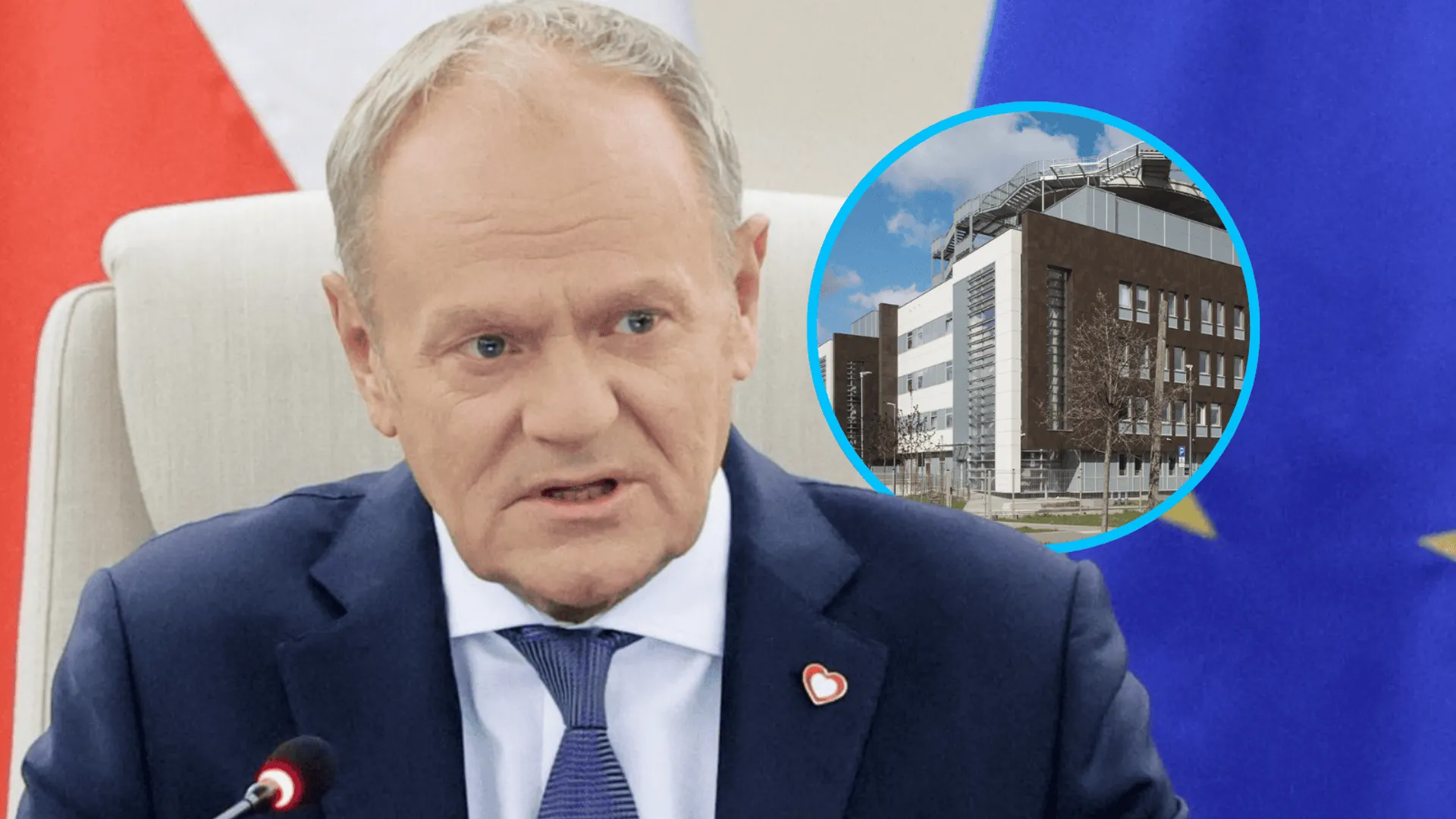 Donald Tusk, Szpital Południowy w Warszawie (w kółku)