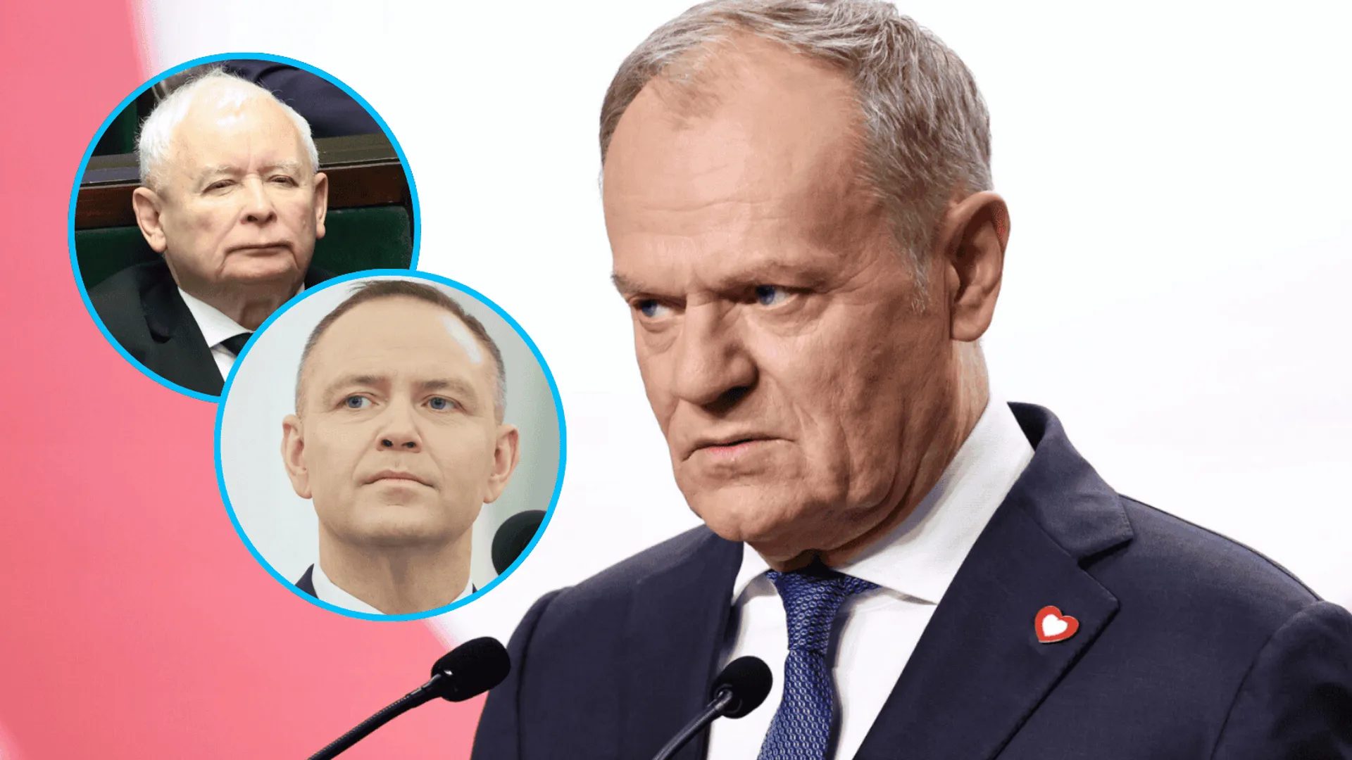 Donald Tusk, Karol Nawrocki, Jarosław Kaczyński
