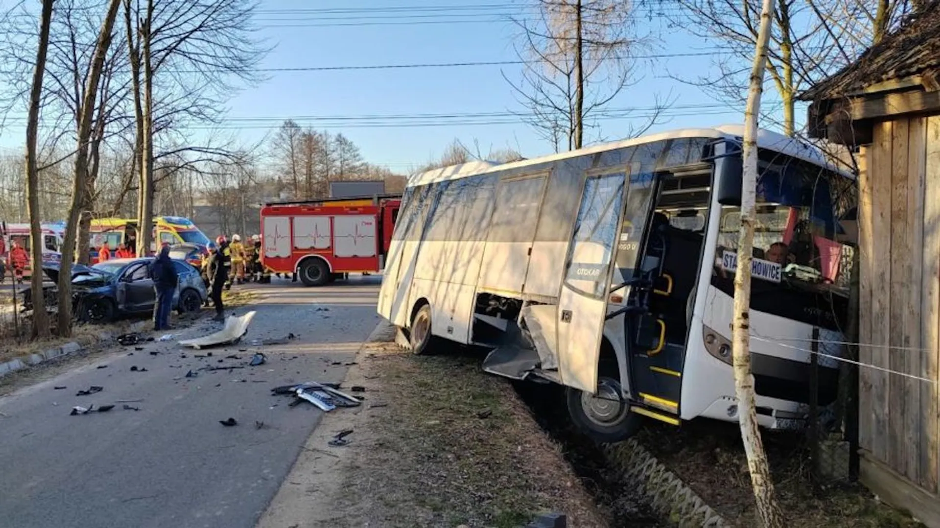 wypadek autobusu szkolnego Rzepinek