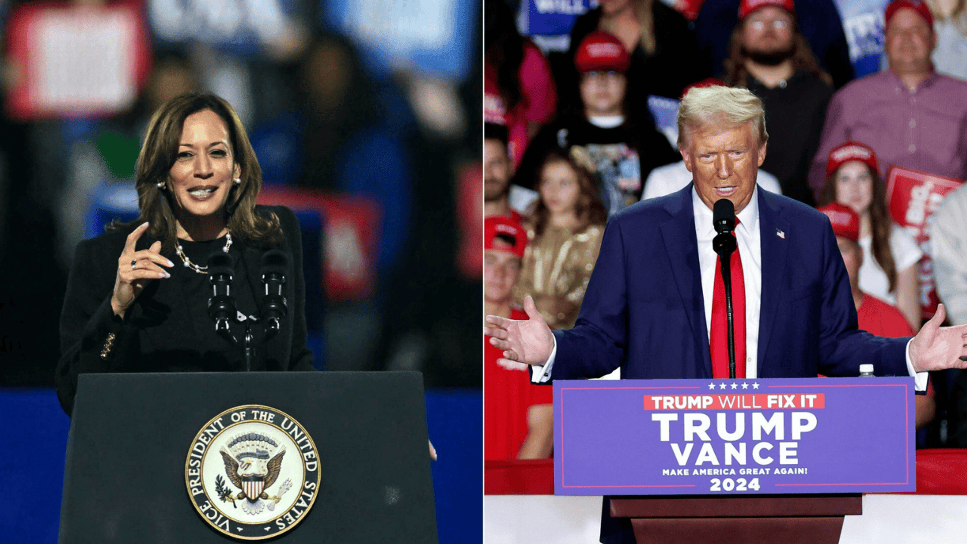 Kamala Harris, Donald Trump