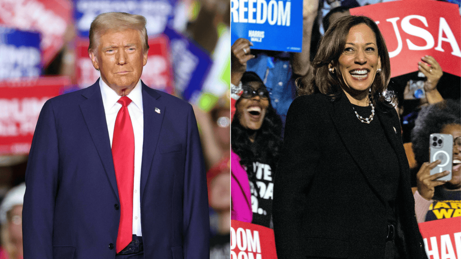 Kamala Harris, Donald Trump