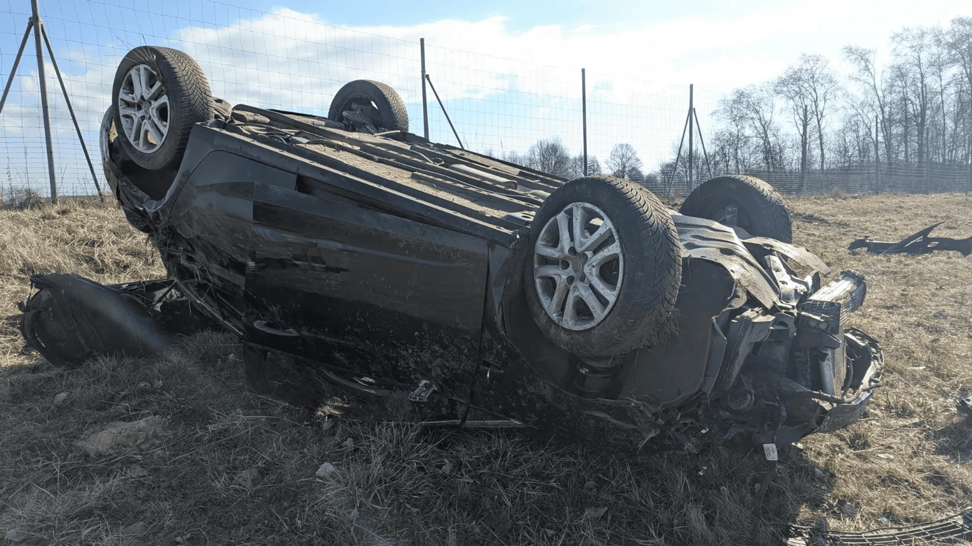 Wypadek, fot. OSP KSRG Łanięta/Facebook