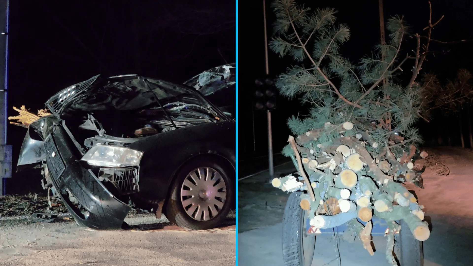 Wypadek, fot. Wawa Hot News 24/Facebook