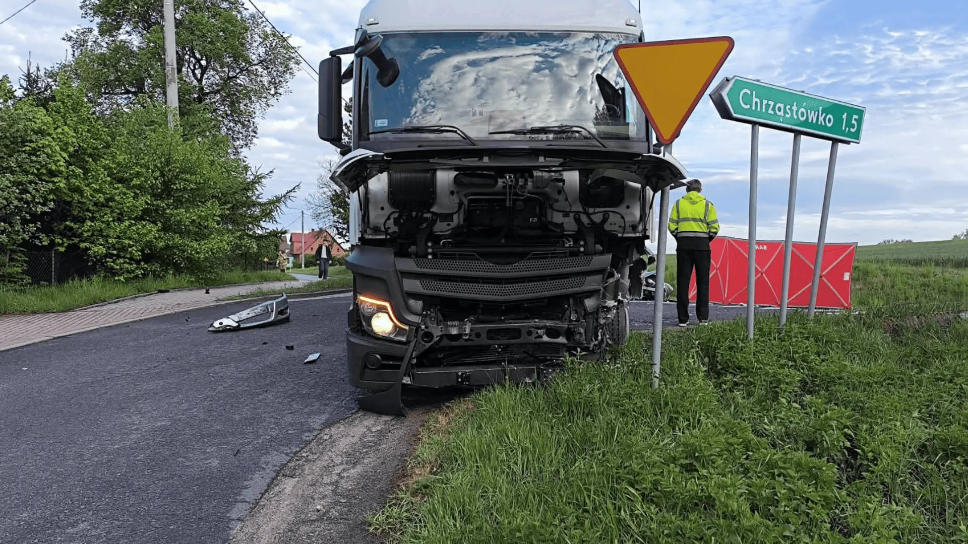 Wypadek, fot. OSP KSRG Biskupnica