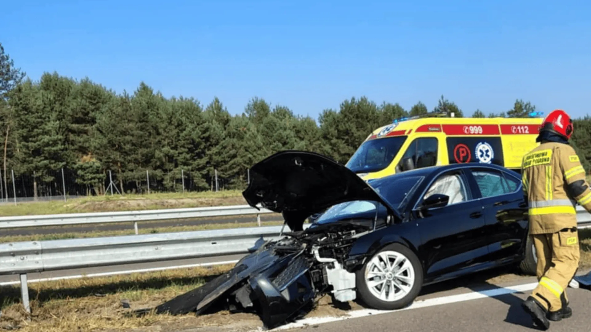 Miejsce zdarzenia po tragicznym wypadku.