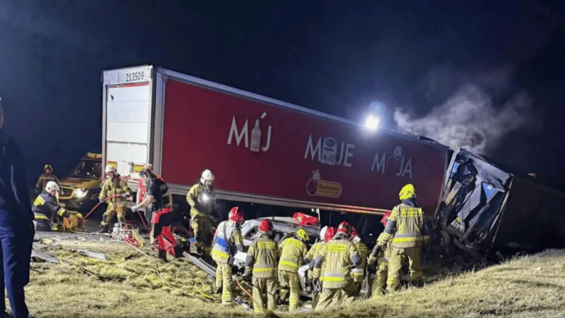 Wypadek, fot. KM PSP Gorzów