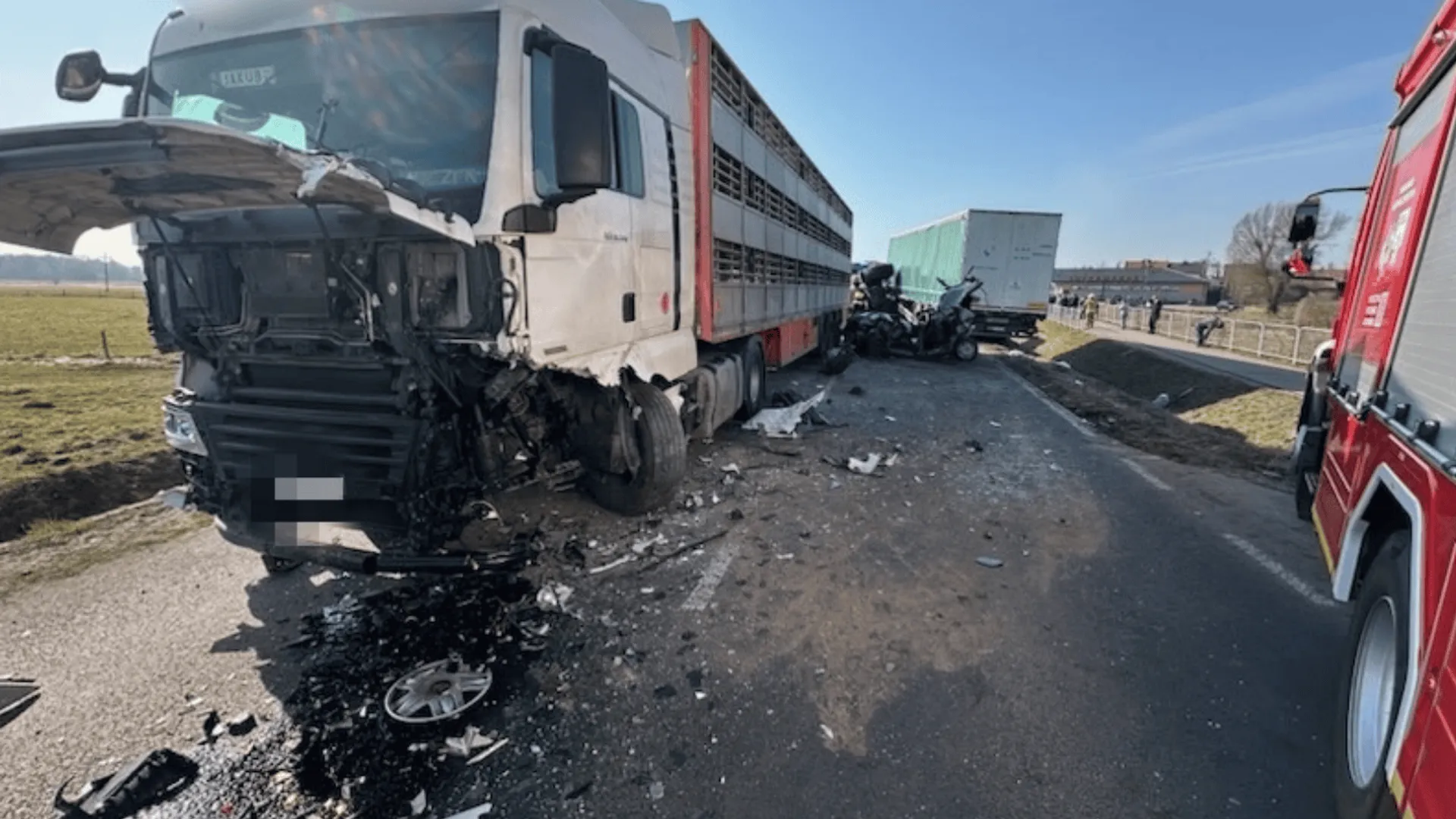 Wypadek w Bieżuniu, fot. KPP w Żurominie
