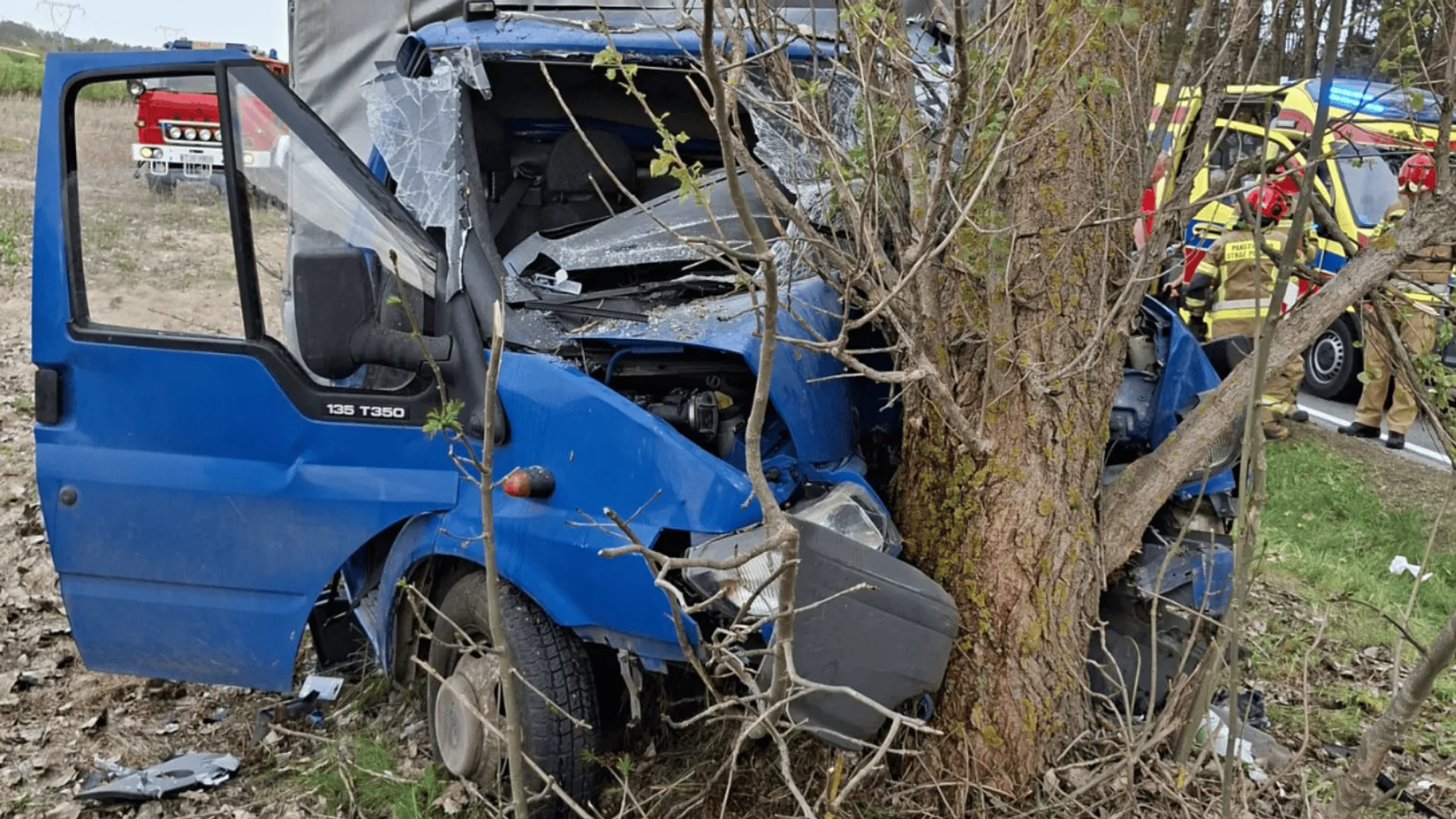 Wypadek, fot. Straż pożarna Pińczów