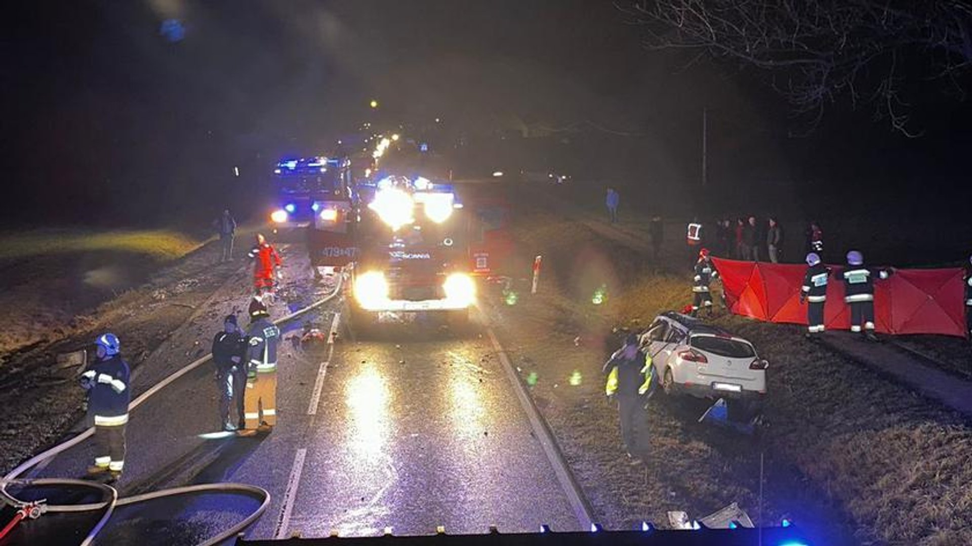 wypadek straż pożarna droga