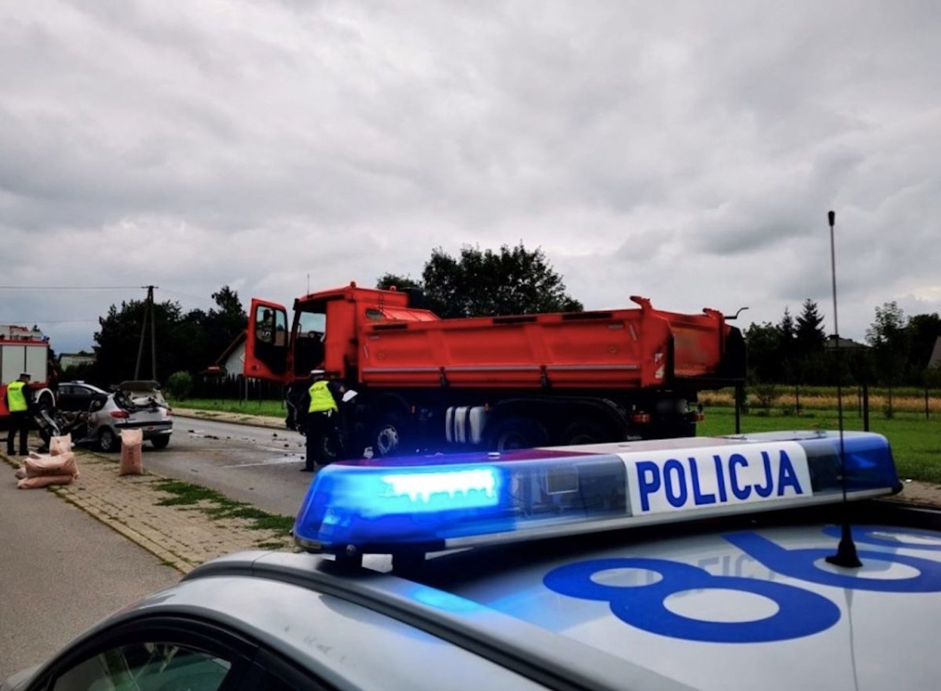 policja wypadek ciężarówka