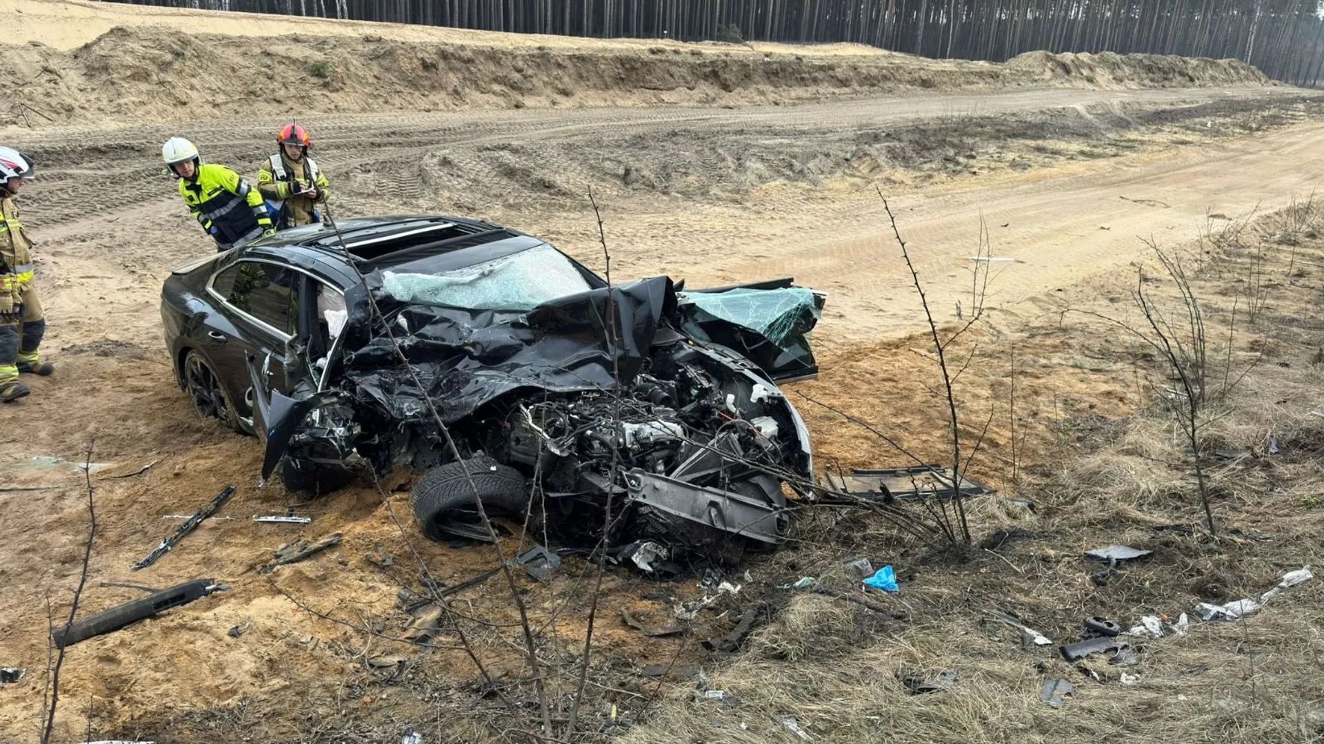 wypadek na trasie nr 10.