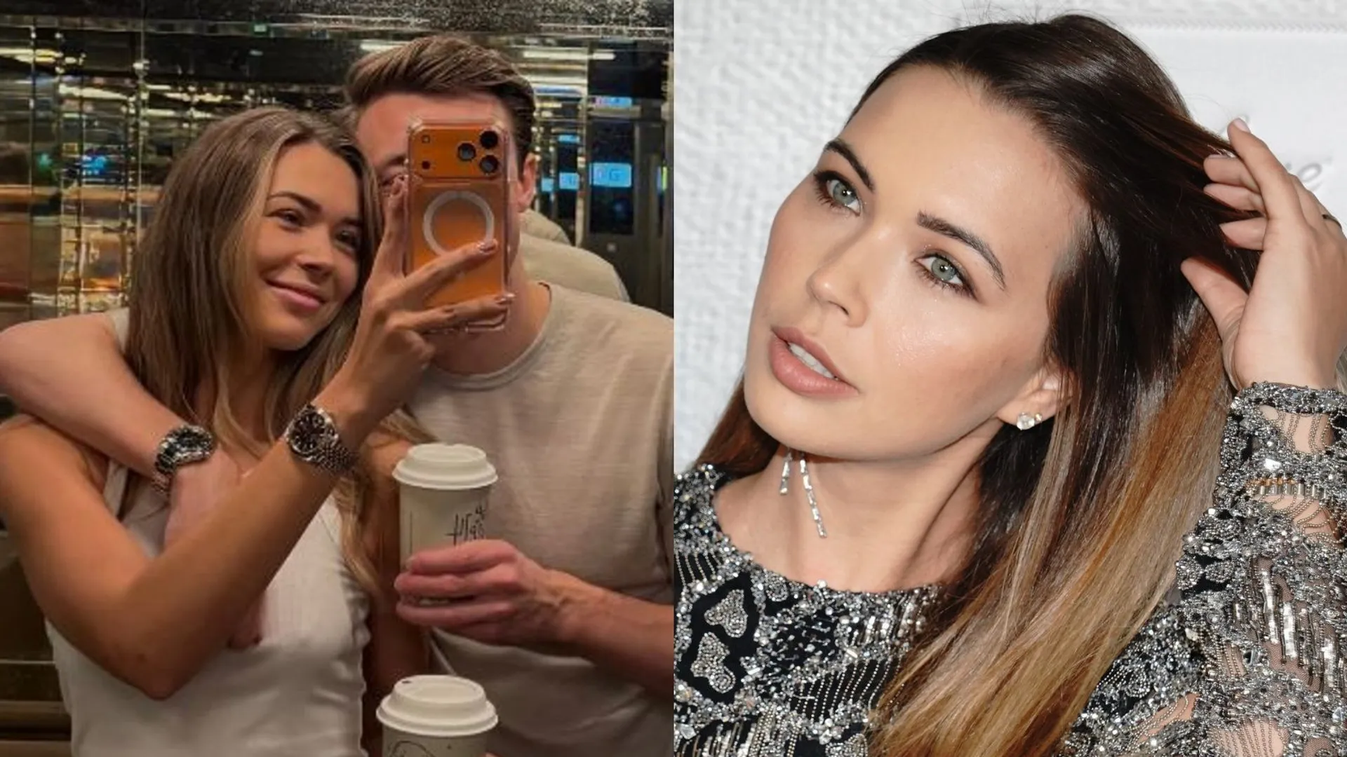 Sandra Kubicka z Adamem Zaorskim w windzie