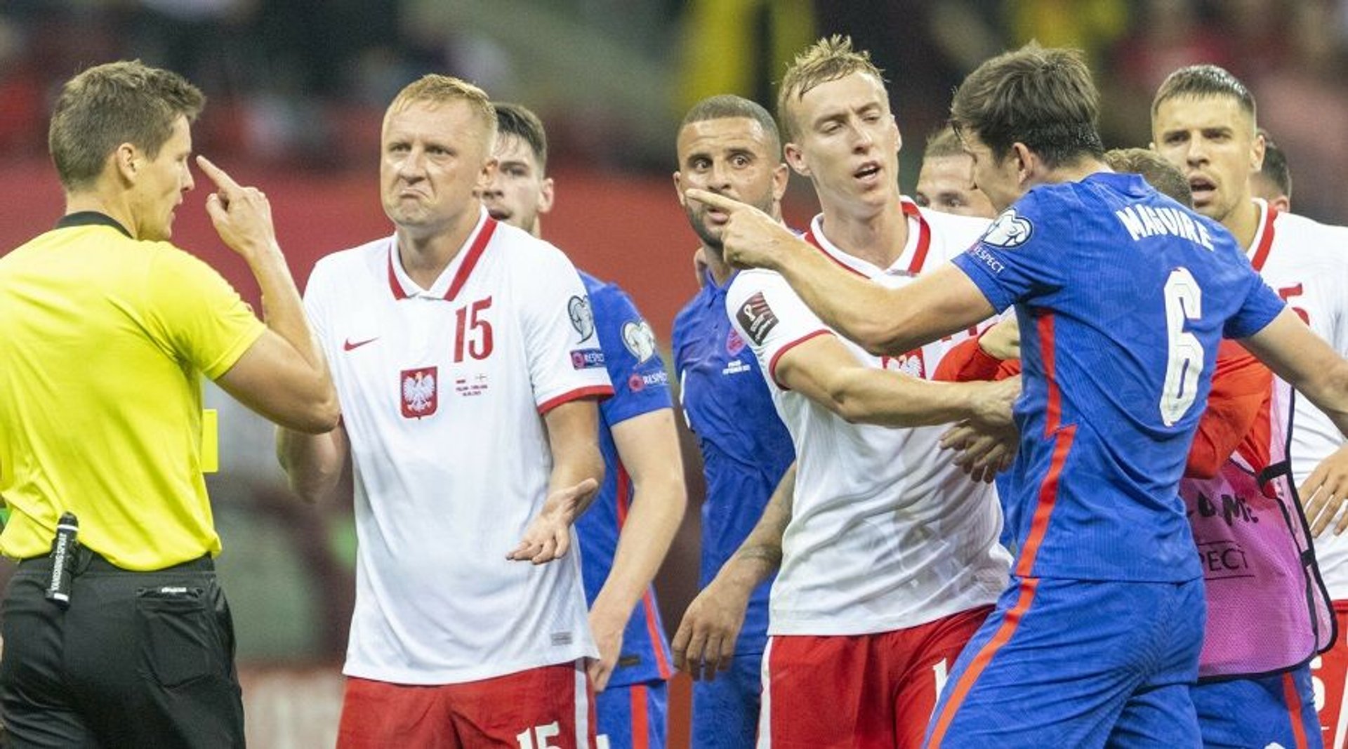 Reprezentacja Polski w meczu z Anglią