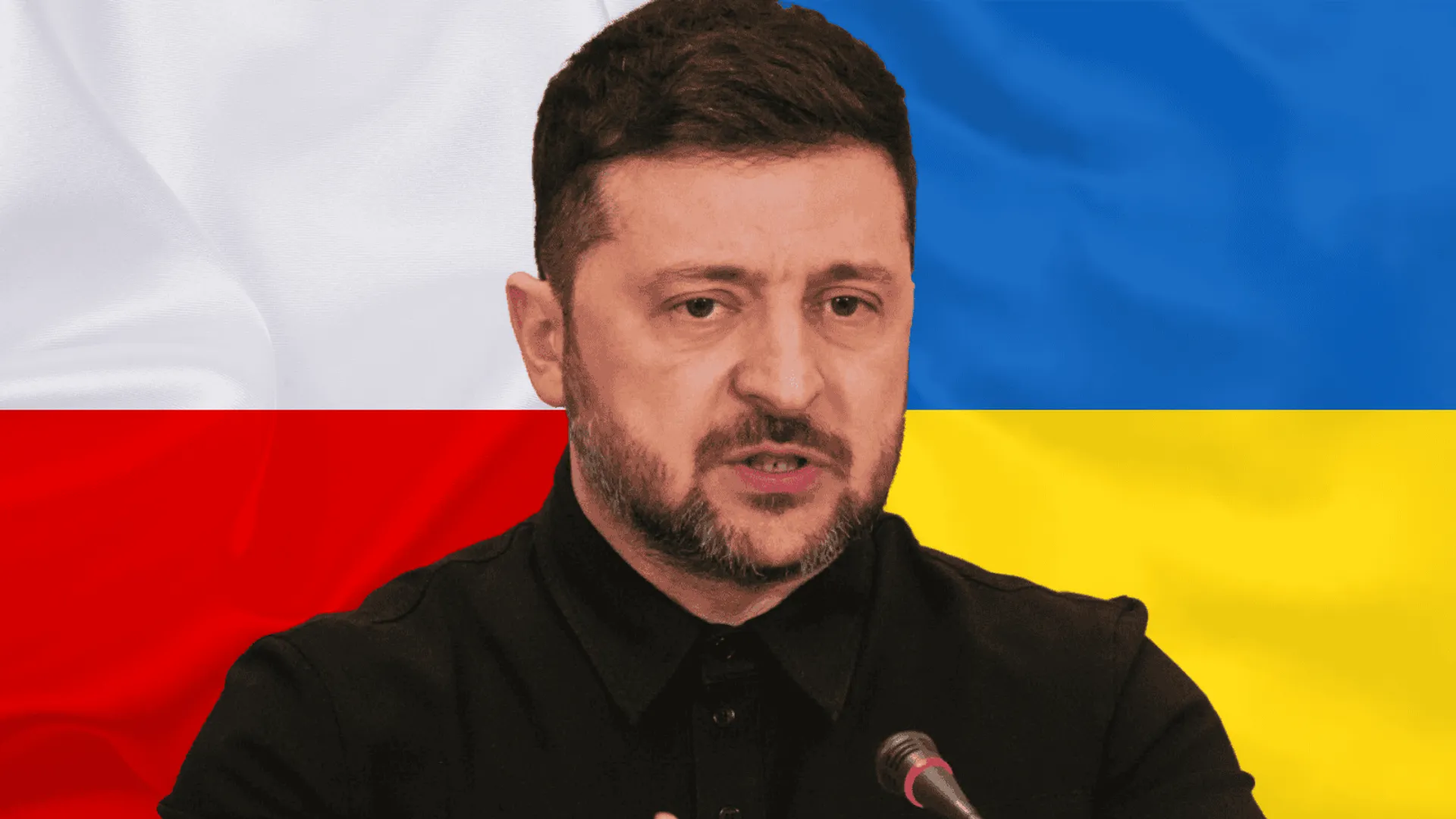 Flaga Polski, Wołodymyr Zełenski, flaga Ukrainy
