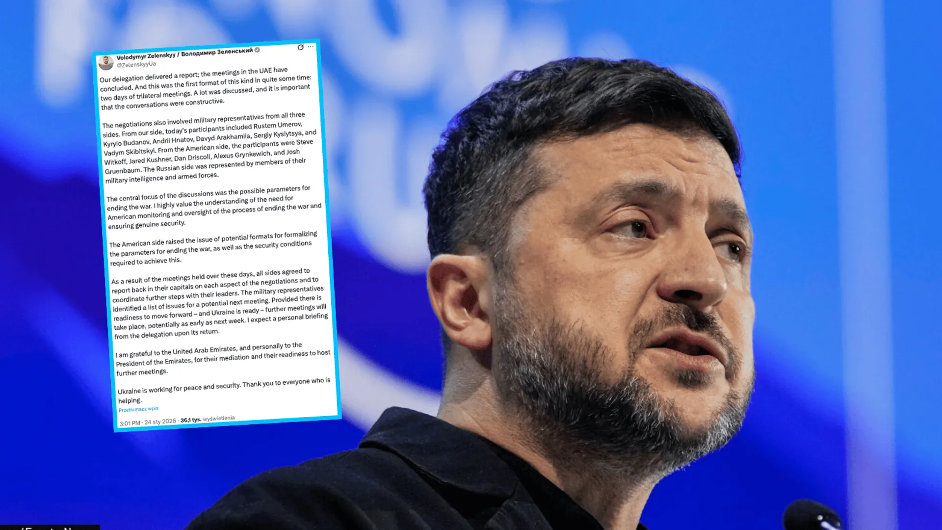 Wołodymyr Zełenski, fot. Markus Schreiber/Associated Press/East News, Wołodymyr Zełenski/X