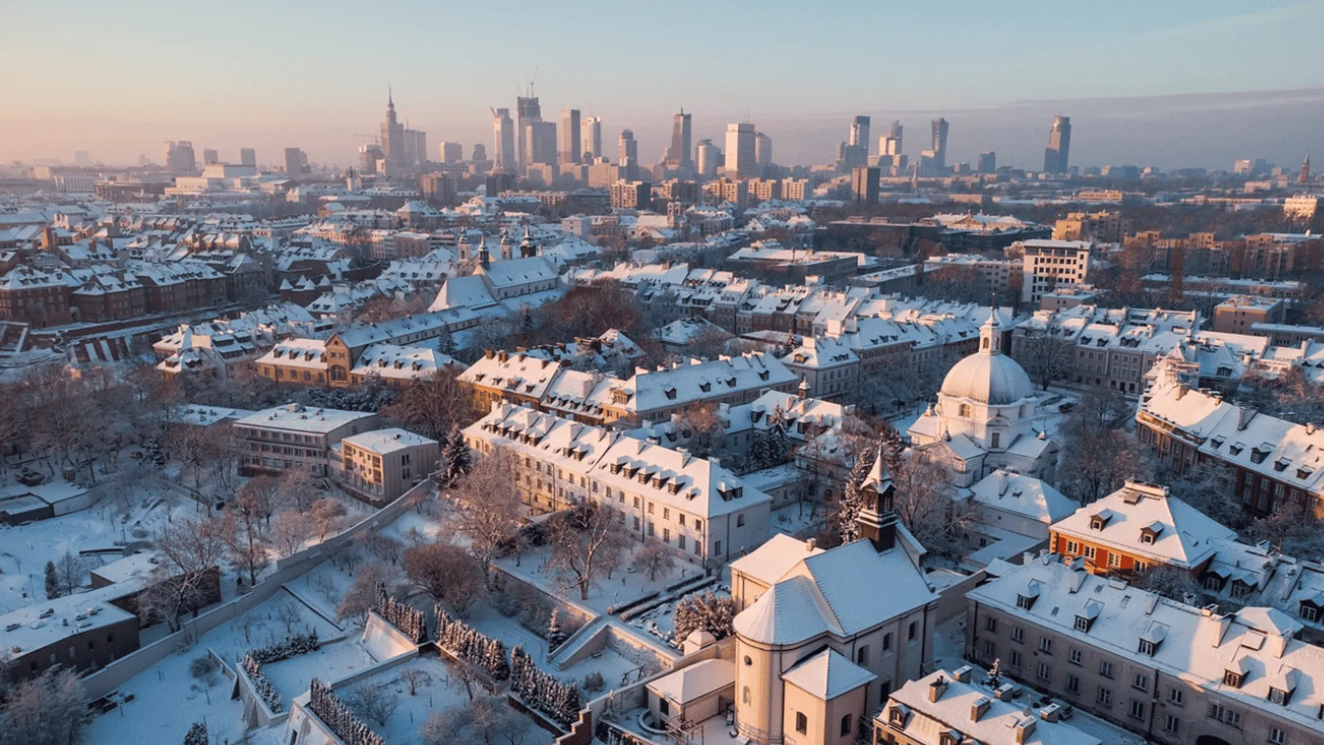 zima, warszawa