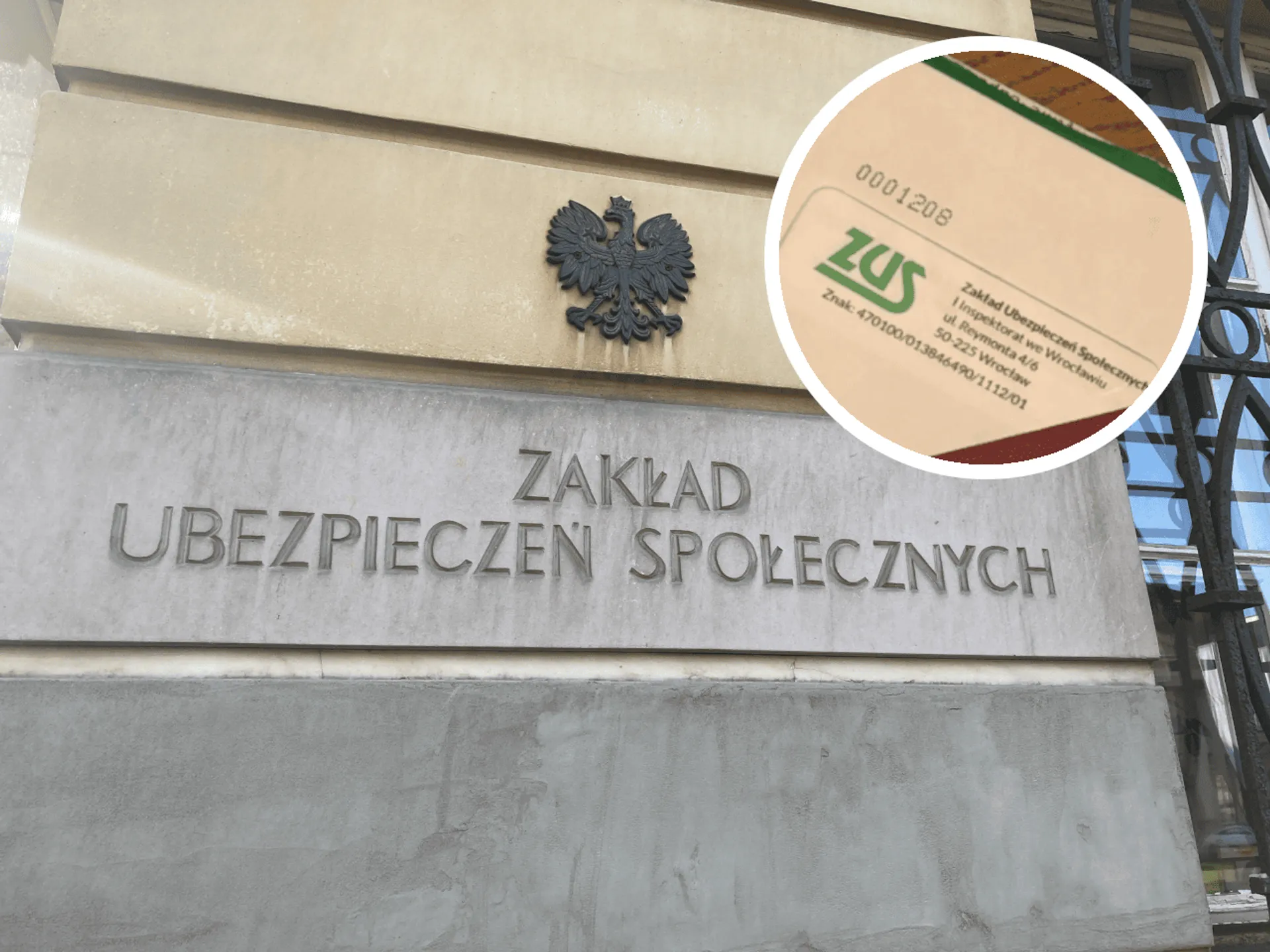 Centrala ZUS i list